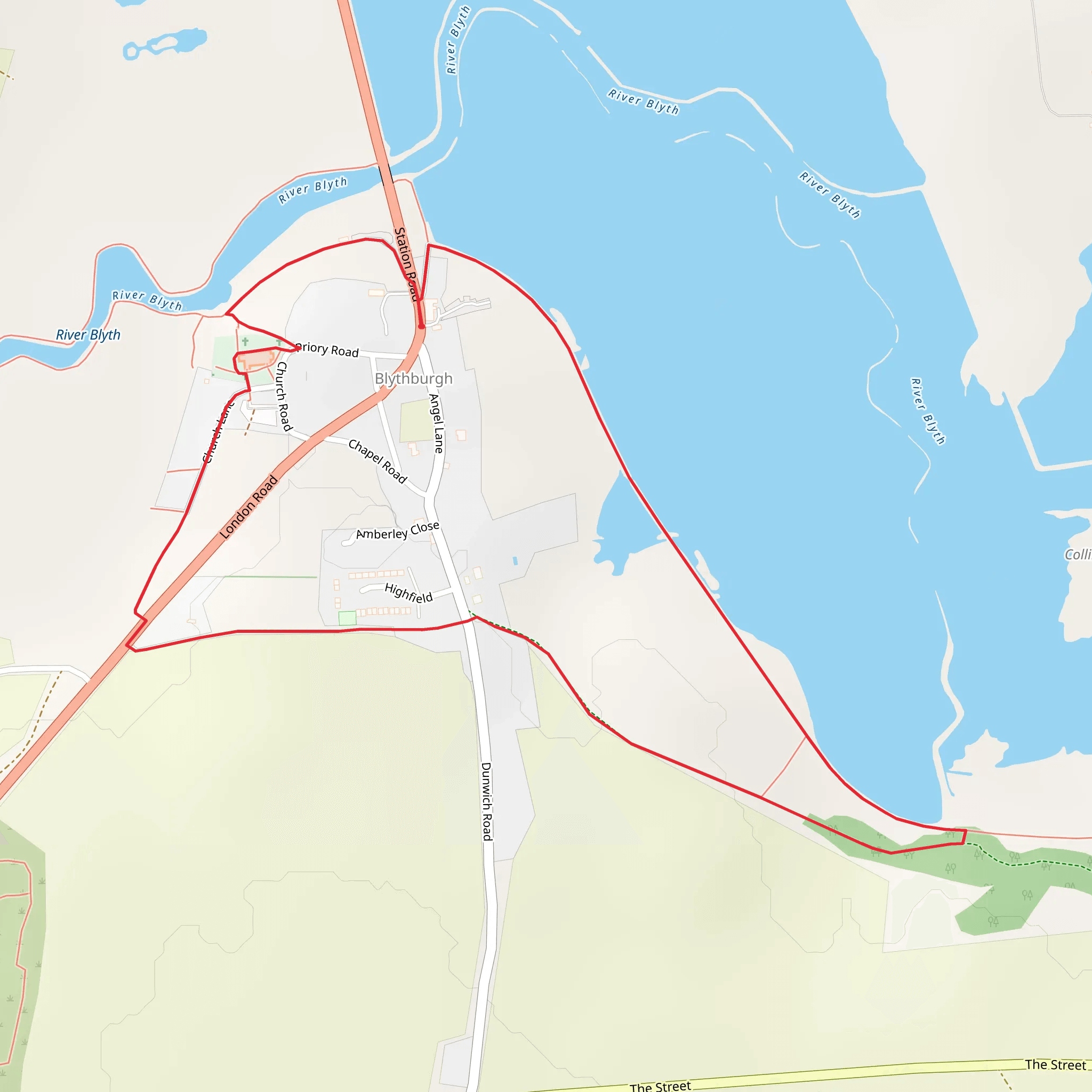 Blythburgh Loop mobile static map