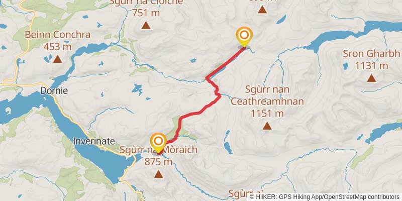 Cape Wrath Way East stage 6 Map