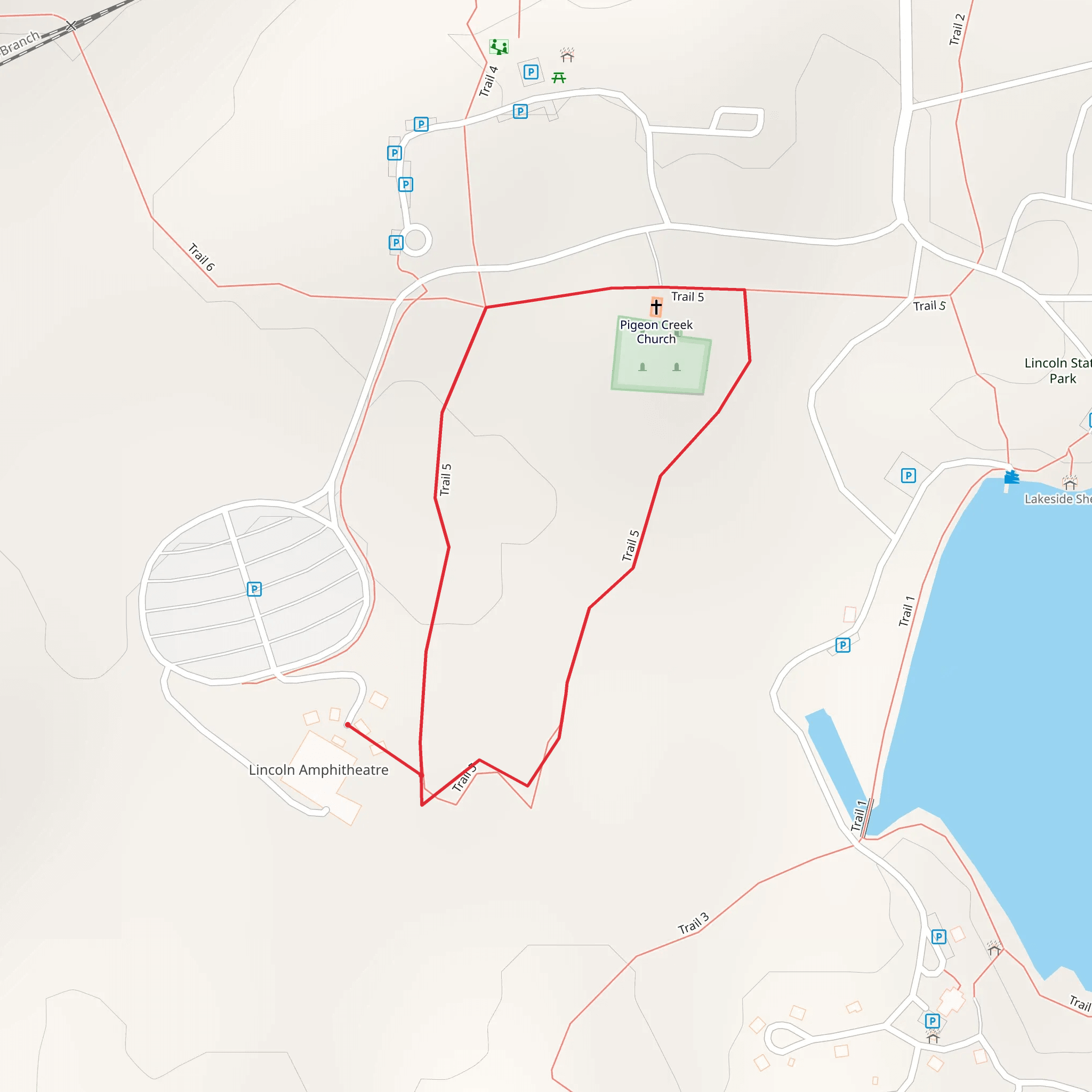 Trail 5 Loop - Lake Lincoln mobile static map