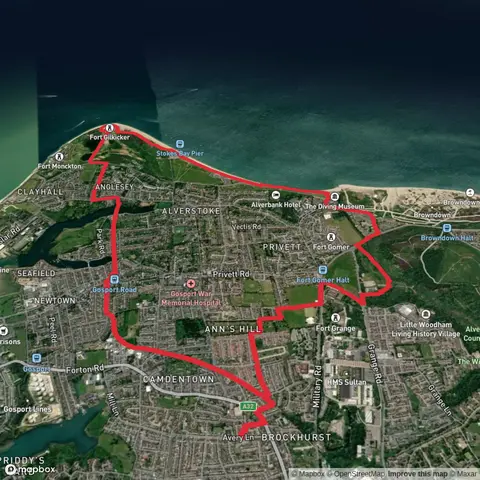Gosport to Stokes Bay via England Coast Path
