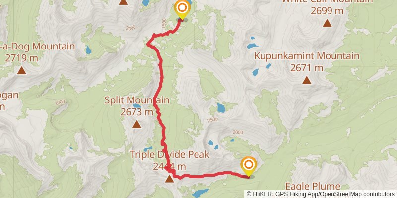 Continental Divide Trail - Montana And Idaho stage 82 Map