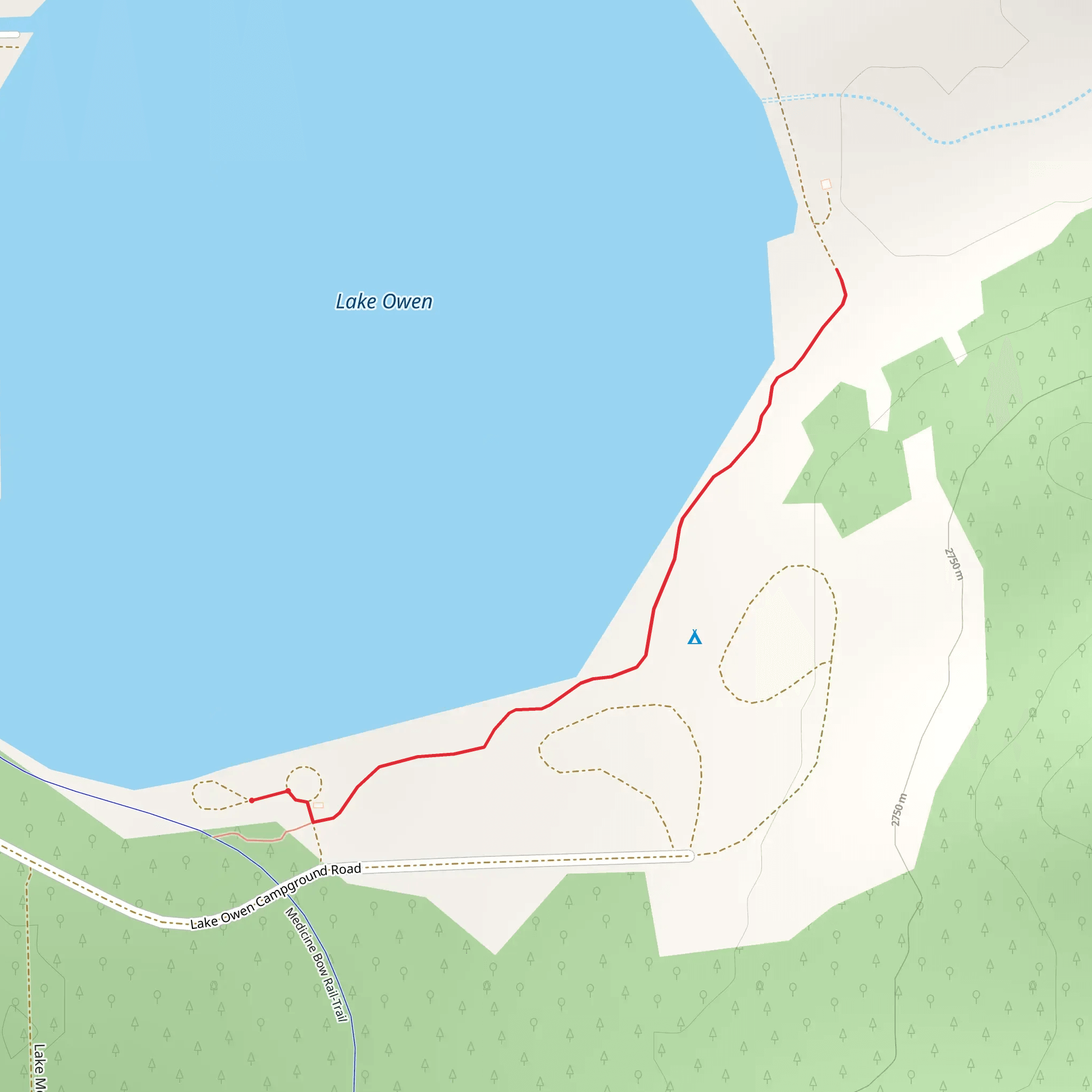 Lake Owen - South mobile static map