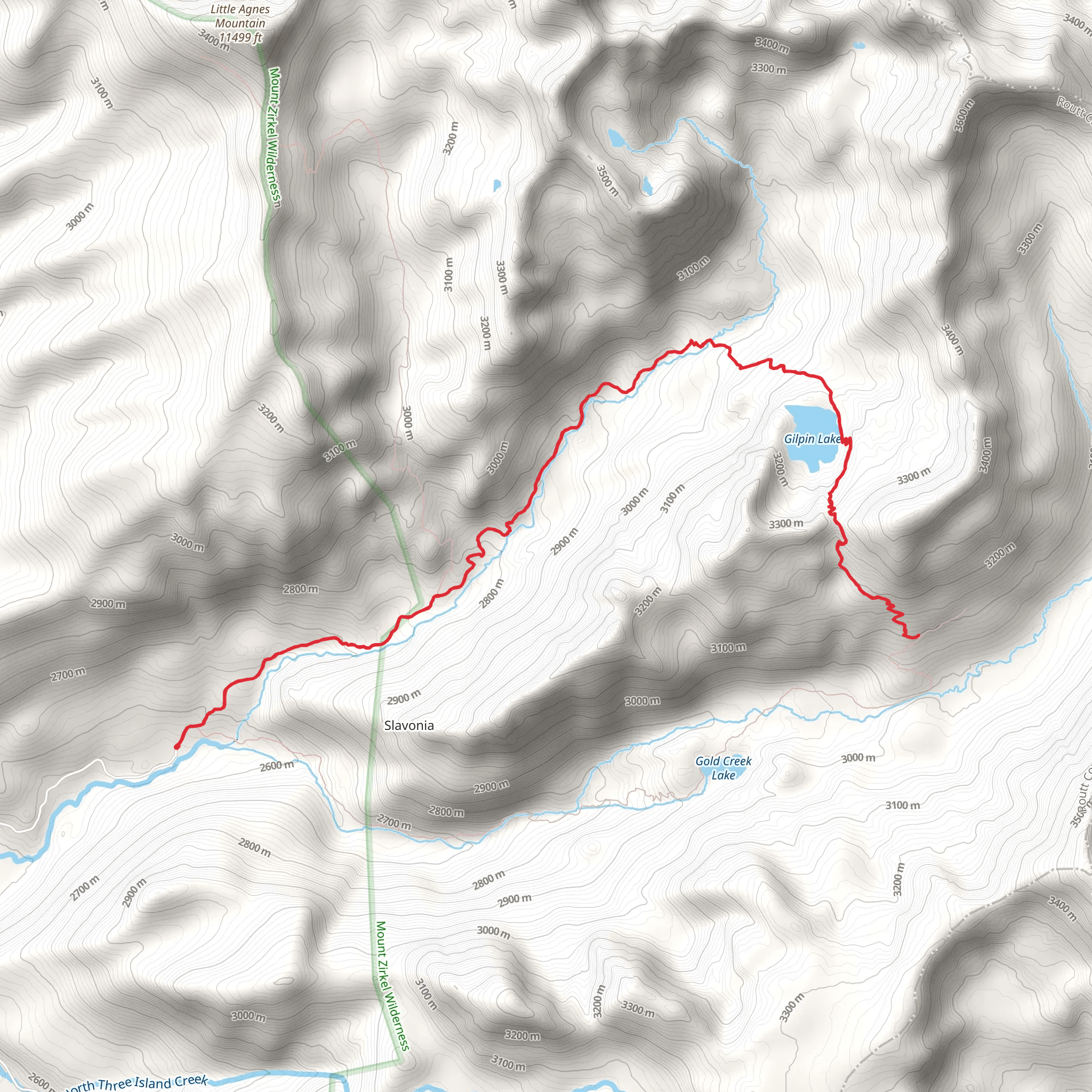 Gilpin Trail mobile static map