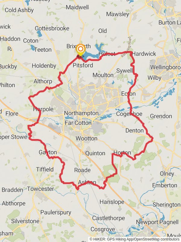 Northamptonshire Loop Walk mobile static map