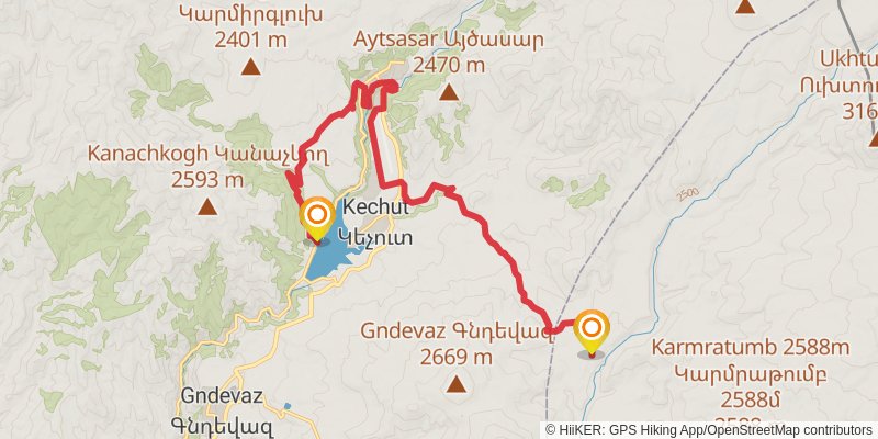 Transcaucasian Trail - Armenia stage 37 Map