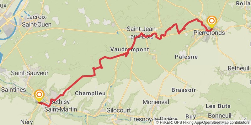 GR 12 - France stage 13 Map