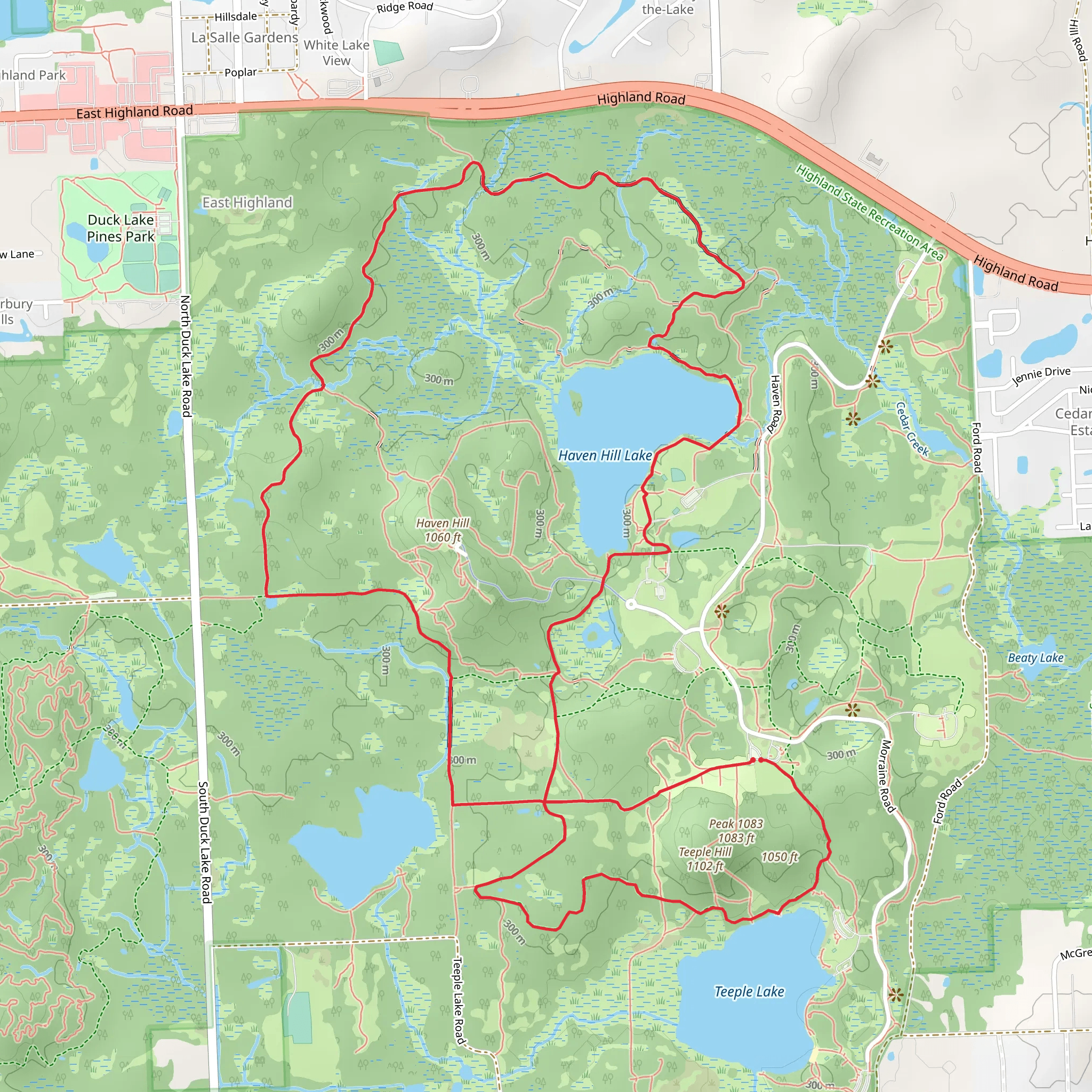 Haven Hill Lake knot mobile static map