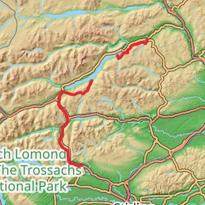 Rob Roy Way 7-Day Gentle Tour (Hillwalk Tours) mobile static map
