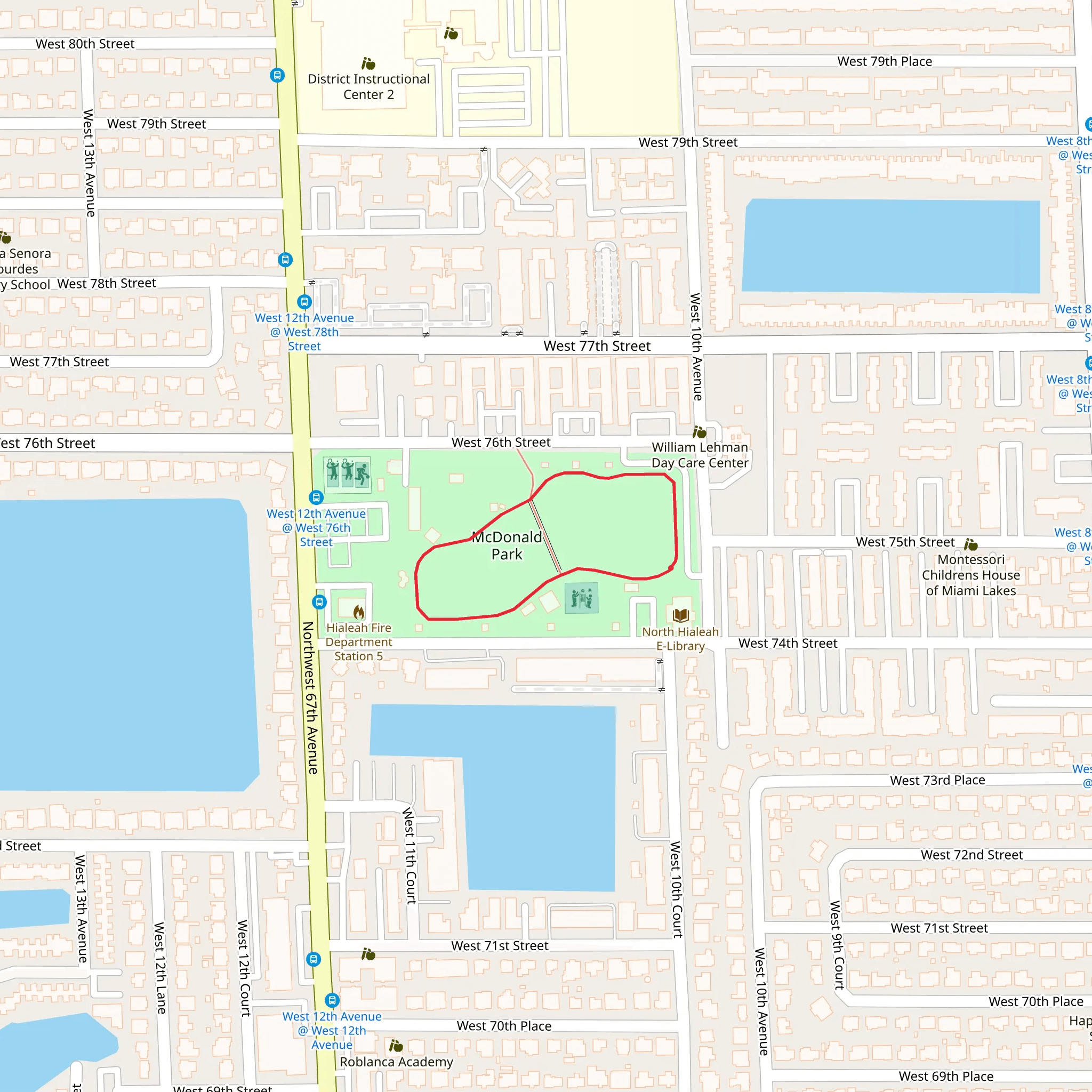 McDonald Park Loop mobile static map