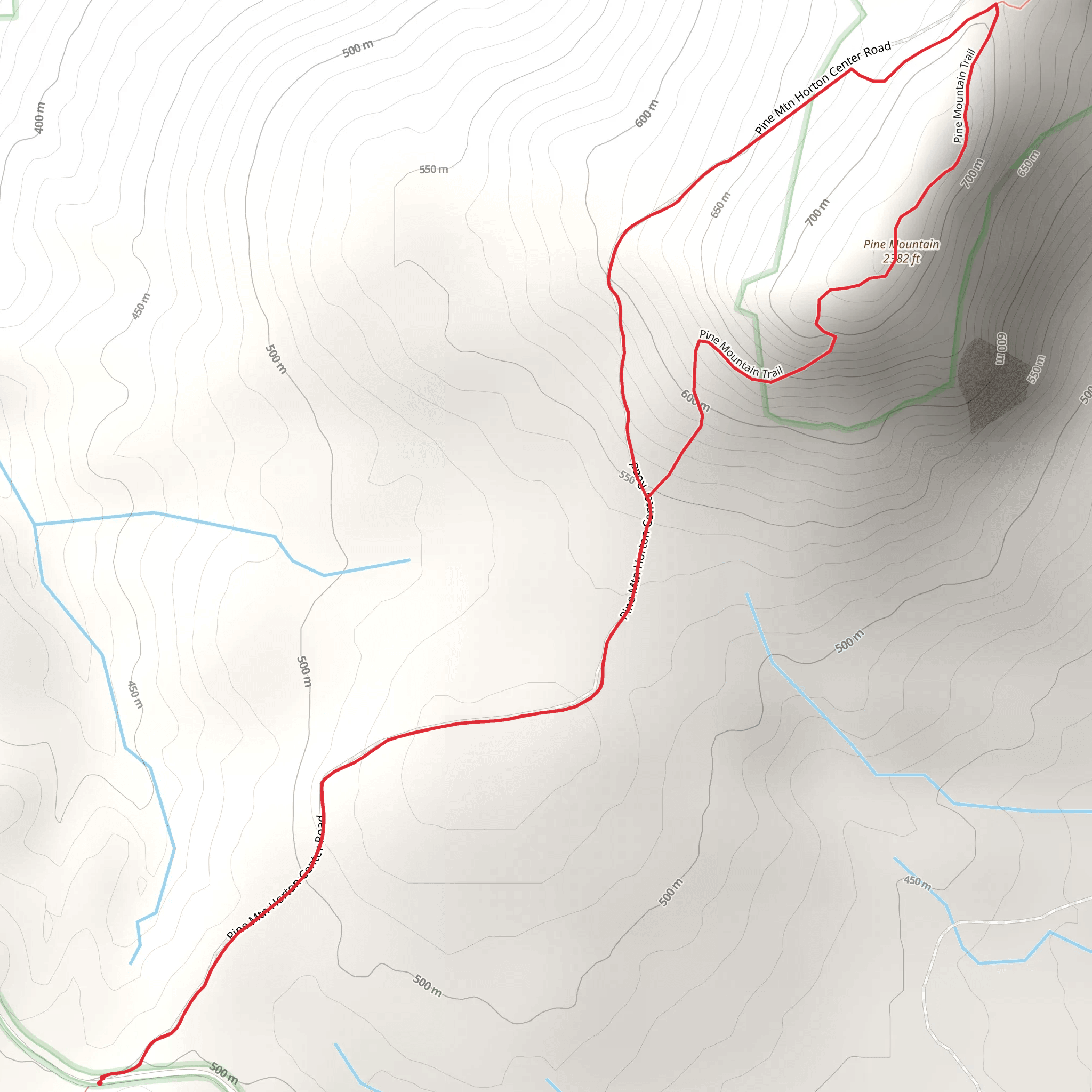 Pine Mountain Loop Trail mobile static map