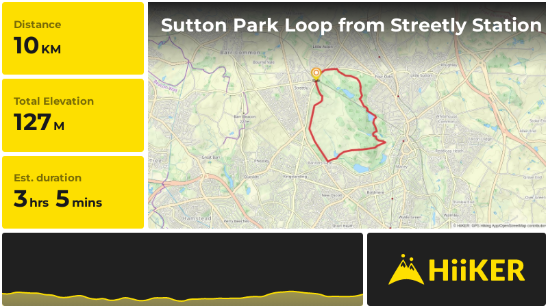 Sutton Park Loop from Streetly Station Sutton Coldfield England