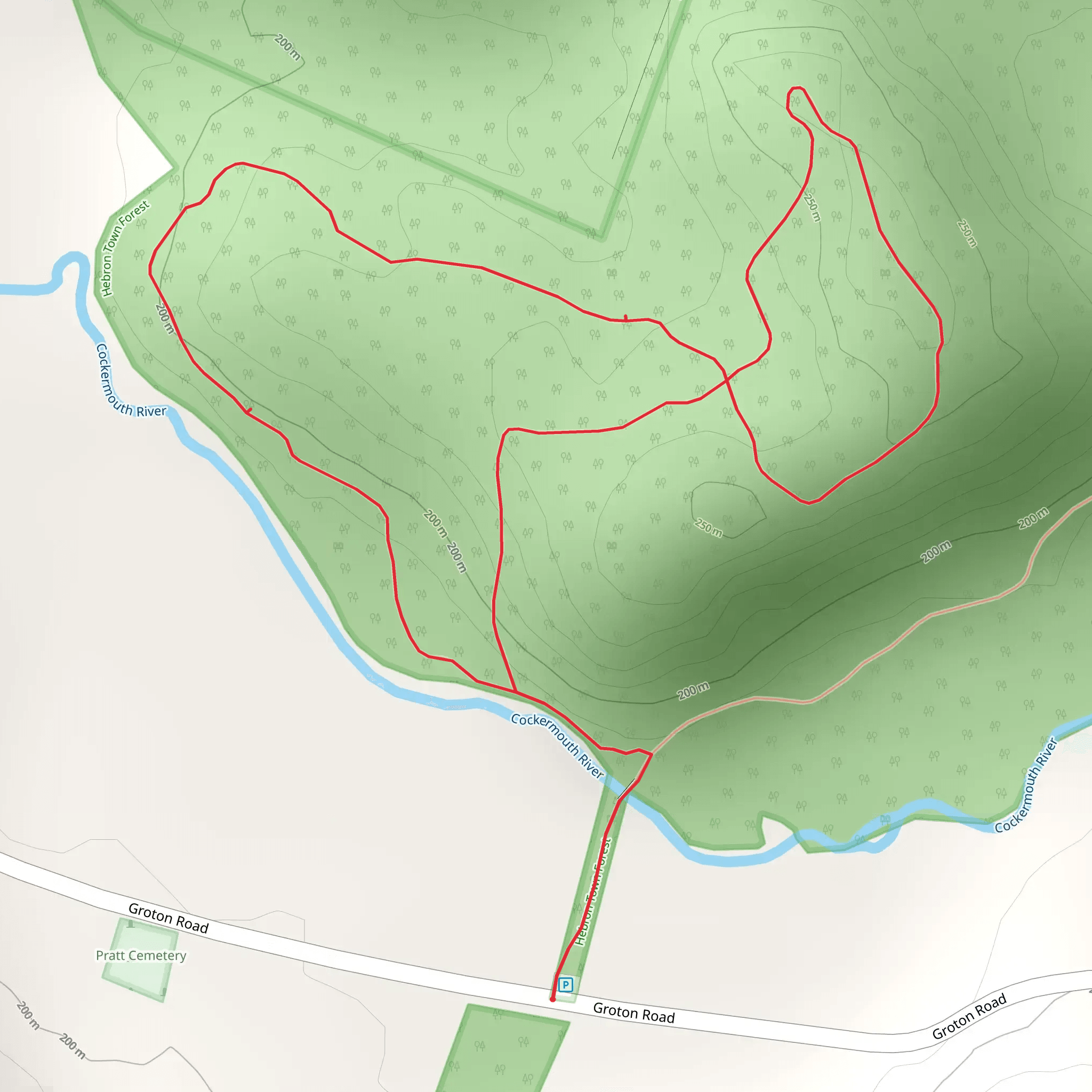 Cockermouth River North Loop from Groton Road mobile static map