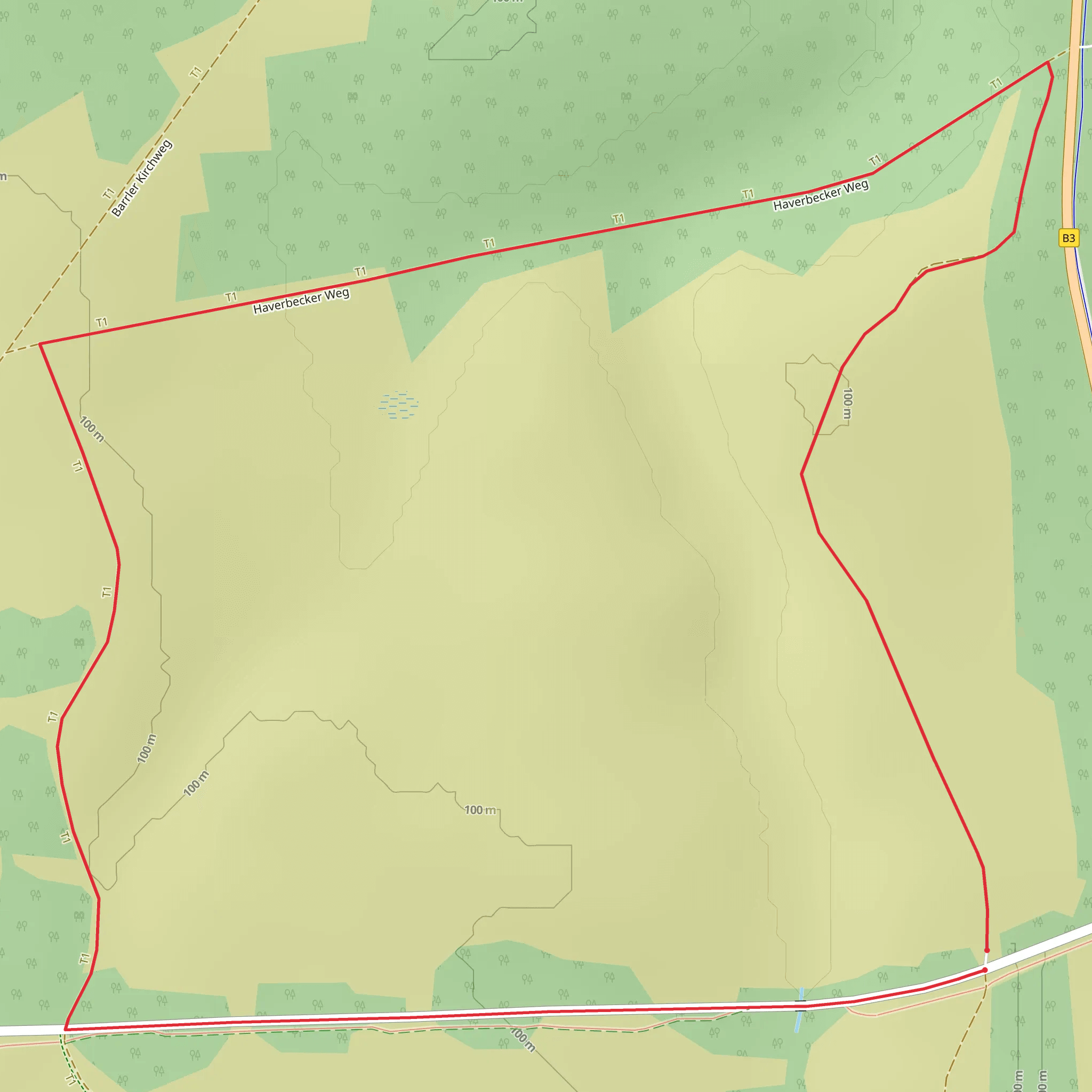 Nordic Walking 34M Schneverdingen Loop mobile static map