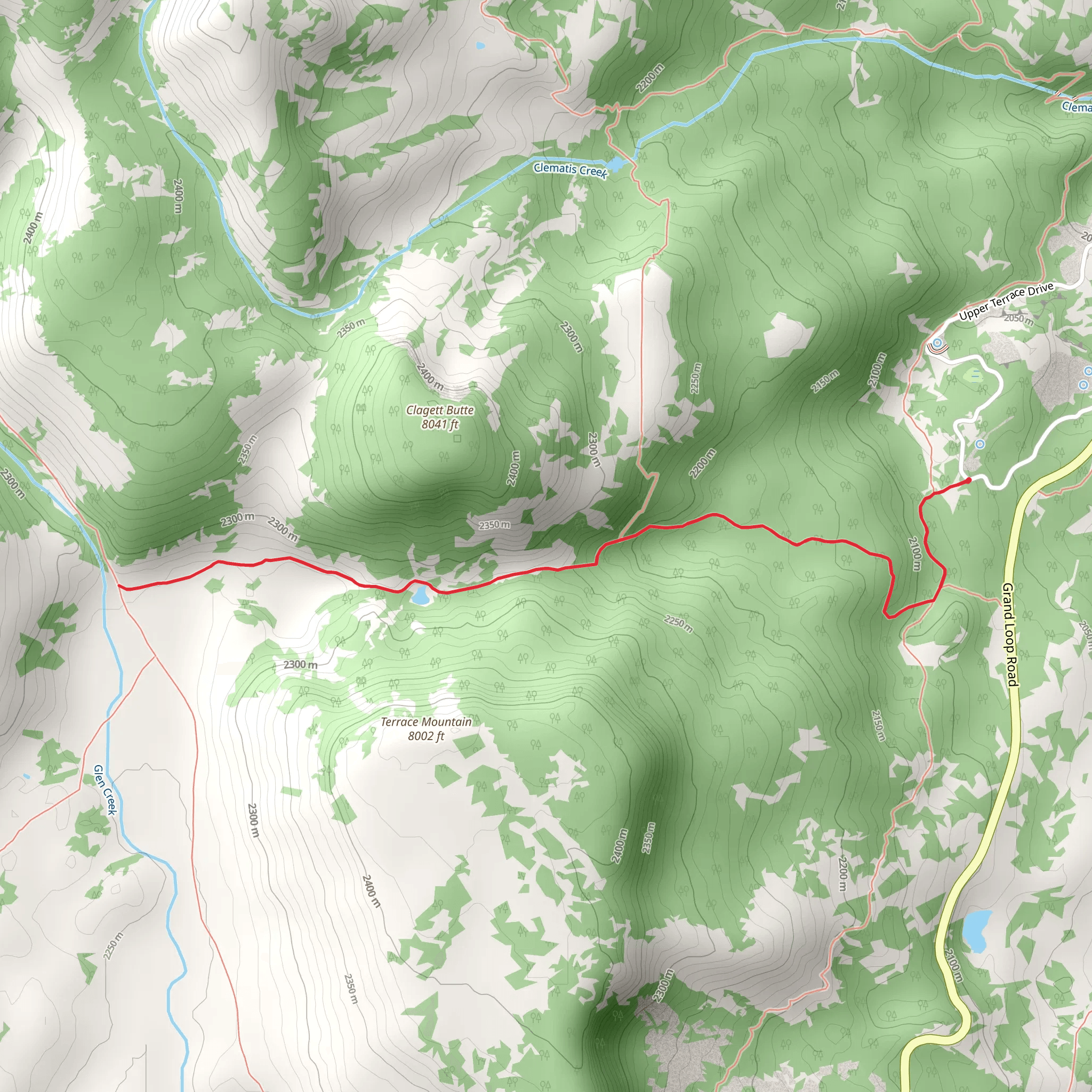 Snow Pass Trail mobile static map