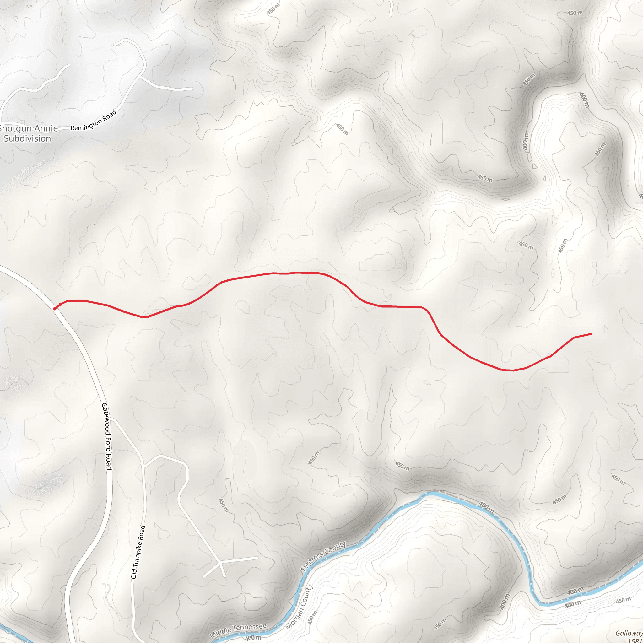 Gatewood Ford Road East Walk mobile static map