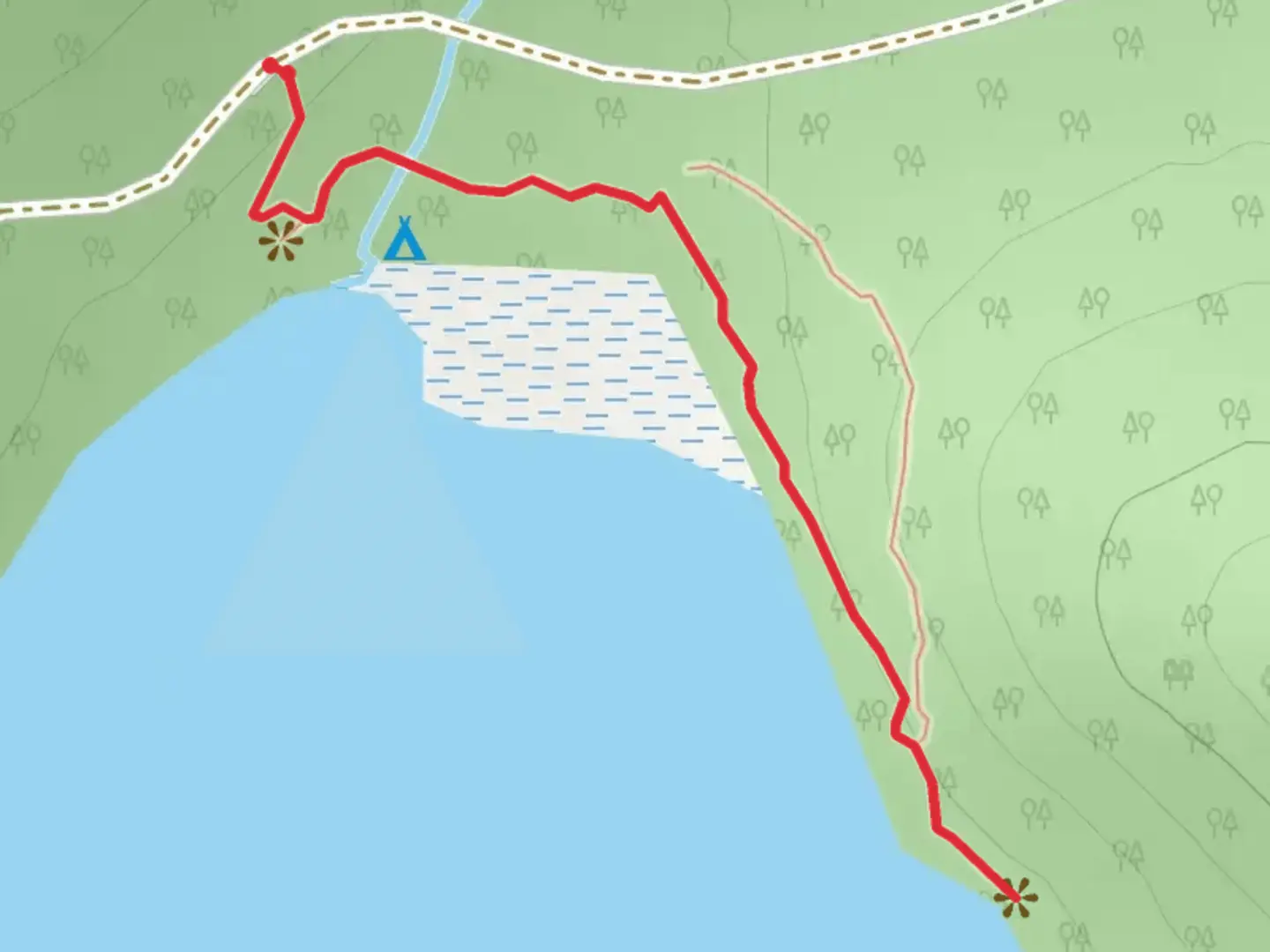 An image depicting the trail National Forest Development Road 7007 and its surrounding area.