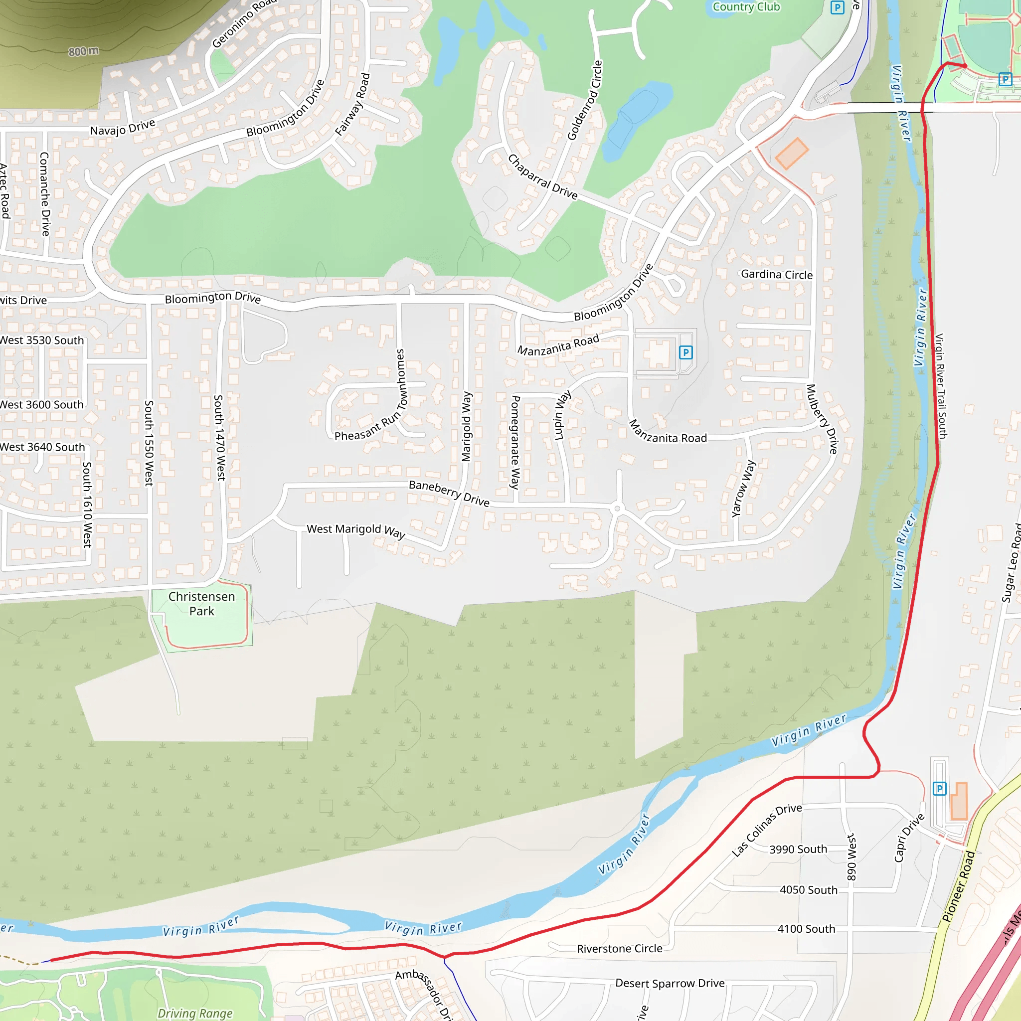 Virgin River Walk mobile static map
