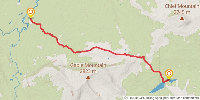 Gable Pass Trail via Otatso Creek stage 3 Map