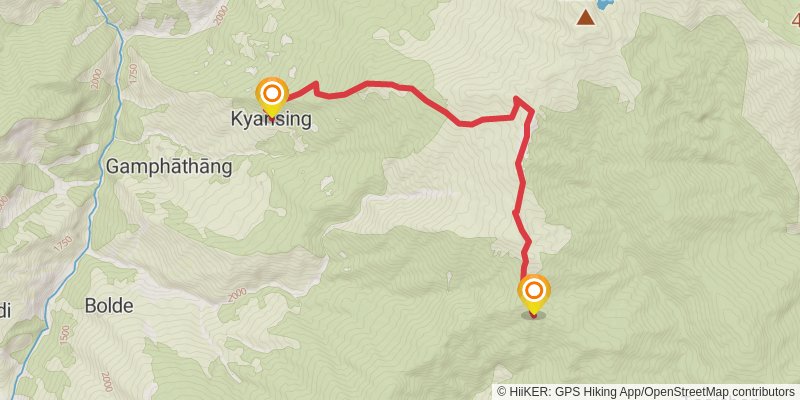 Great Himalayan Trail stage 35 Map