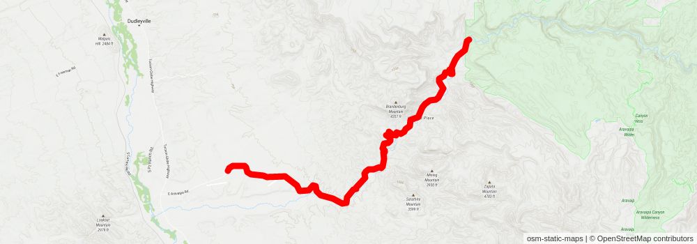 Southwestern Horseshoe Trail stage 102 Map