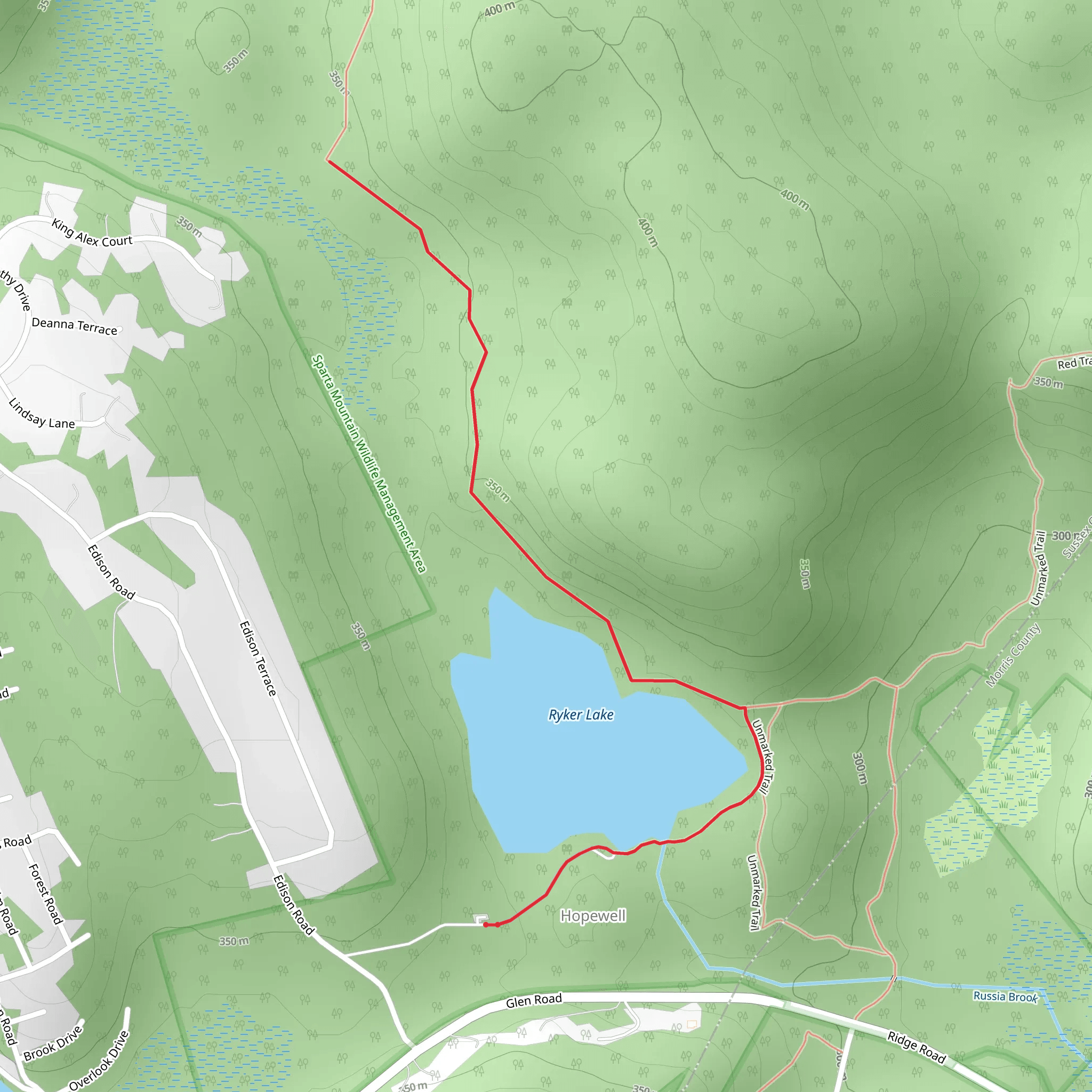 NJ State Long Trail mobile static map