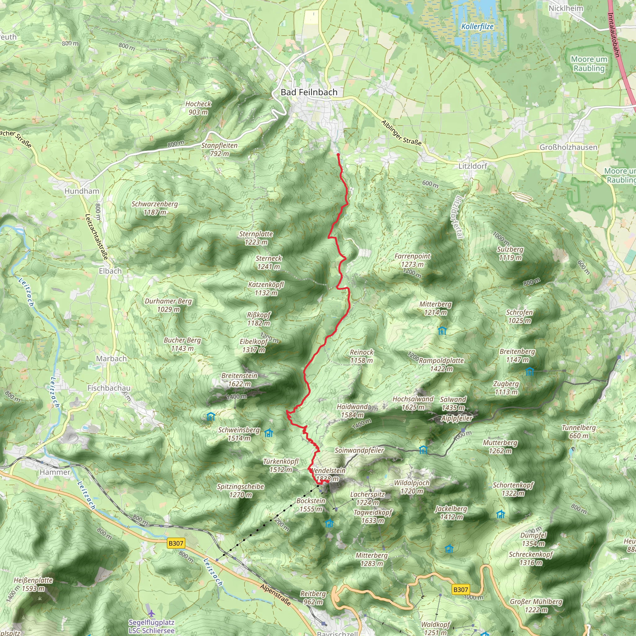 Wendelstein - Bad Feilnbach mobile static map
