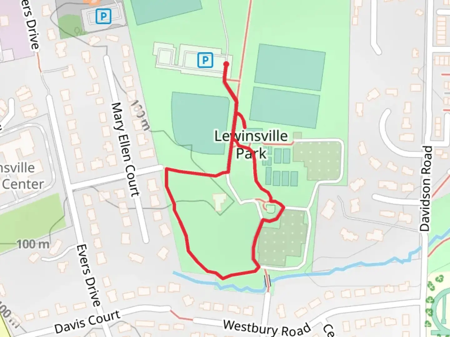 An image depicting the trail Lewinsville Park Loop and its surrounding area.