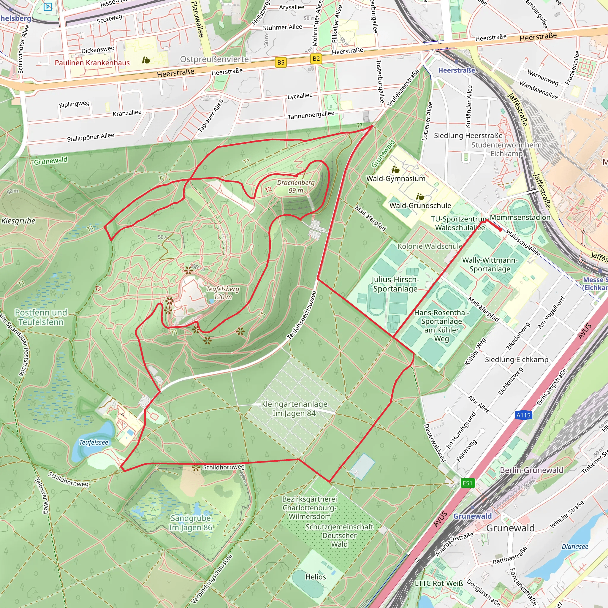 Eichkamp Loop mobile static map