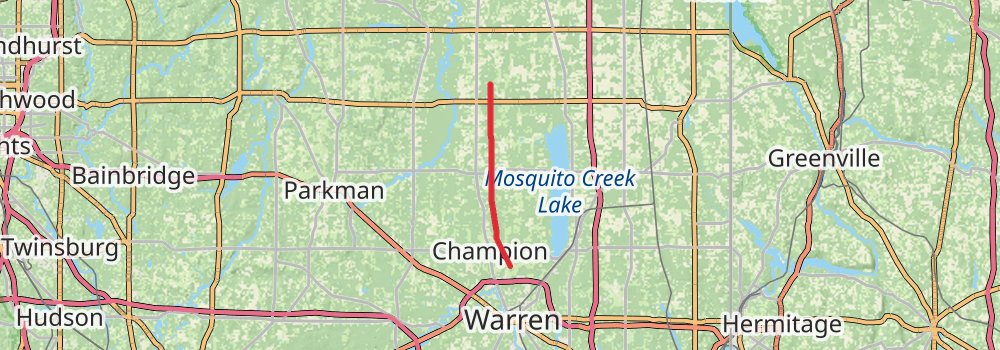 Western Reserve Greenway Trail stage 3 Map