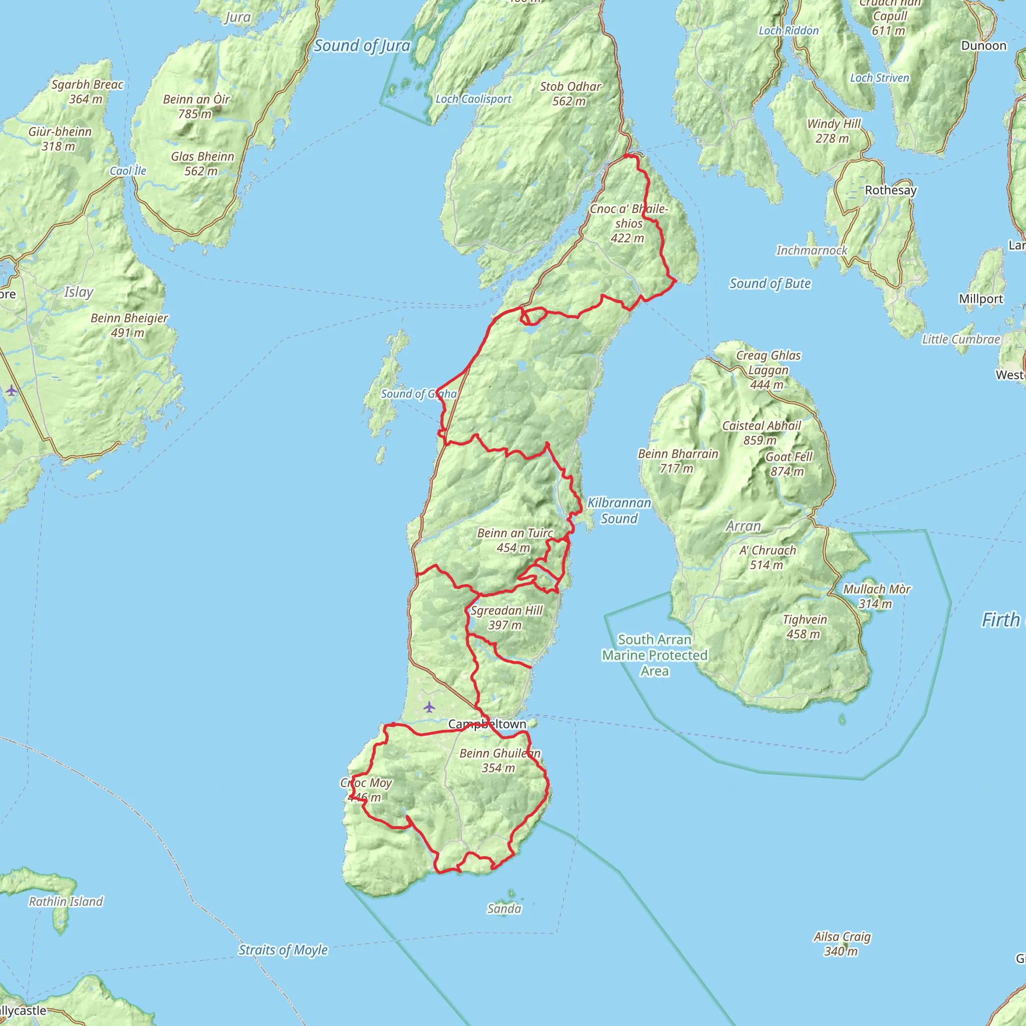 Kintyre Way mobile static map