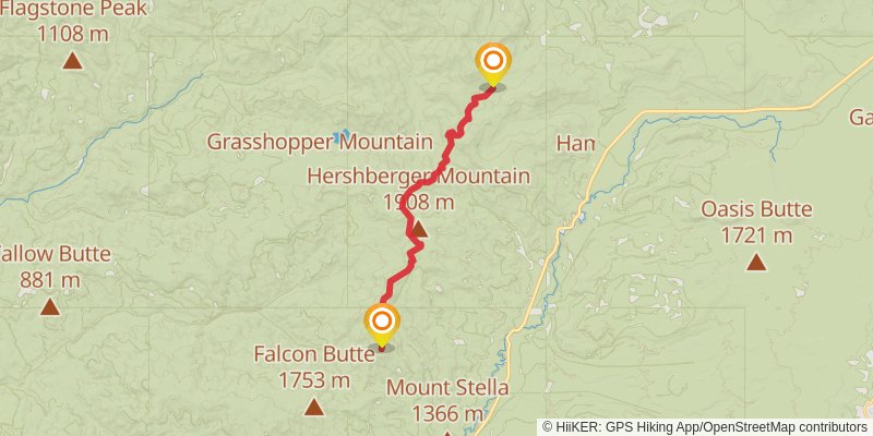 Rogue Umpqua Divide Trail stage 2 Map