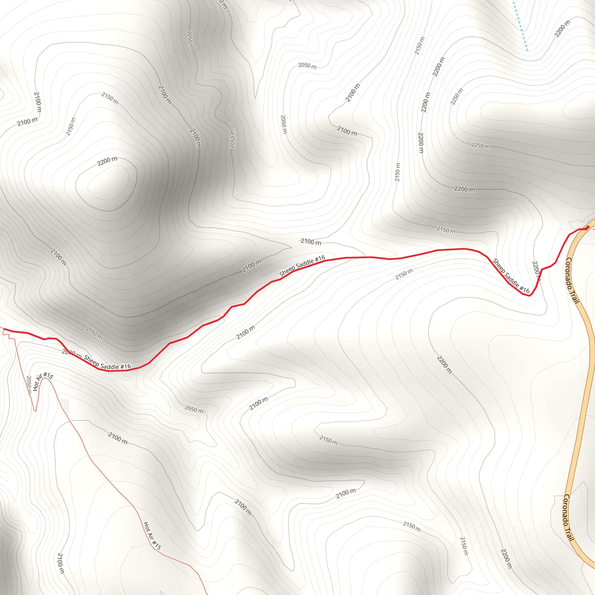 Sheep Saddle Trail mobile static map