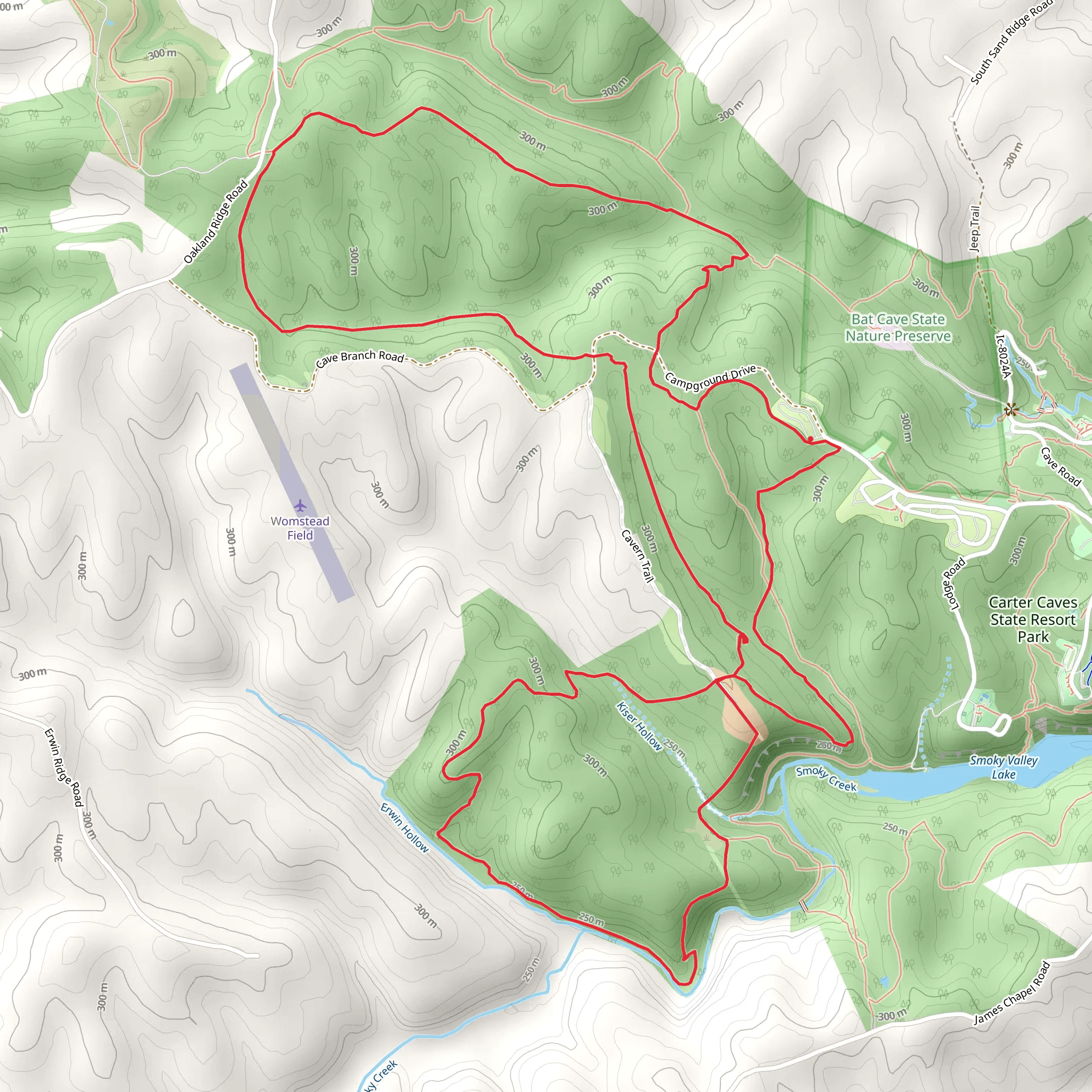 Kiser Hollow Loop Trail mobile static map