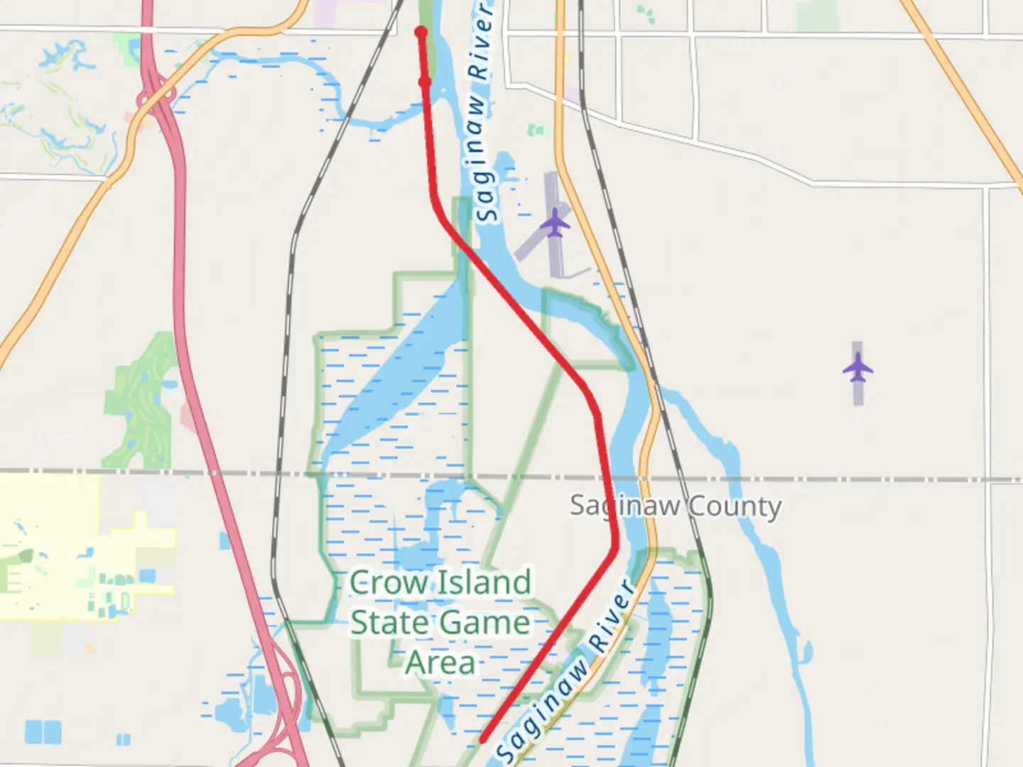 An image depicting the trail Bay-Zil Rail Trail - East Hotchkiss Road and its surrounding area.
