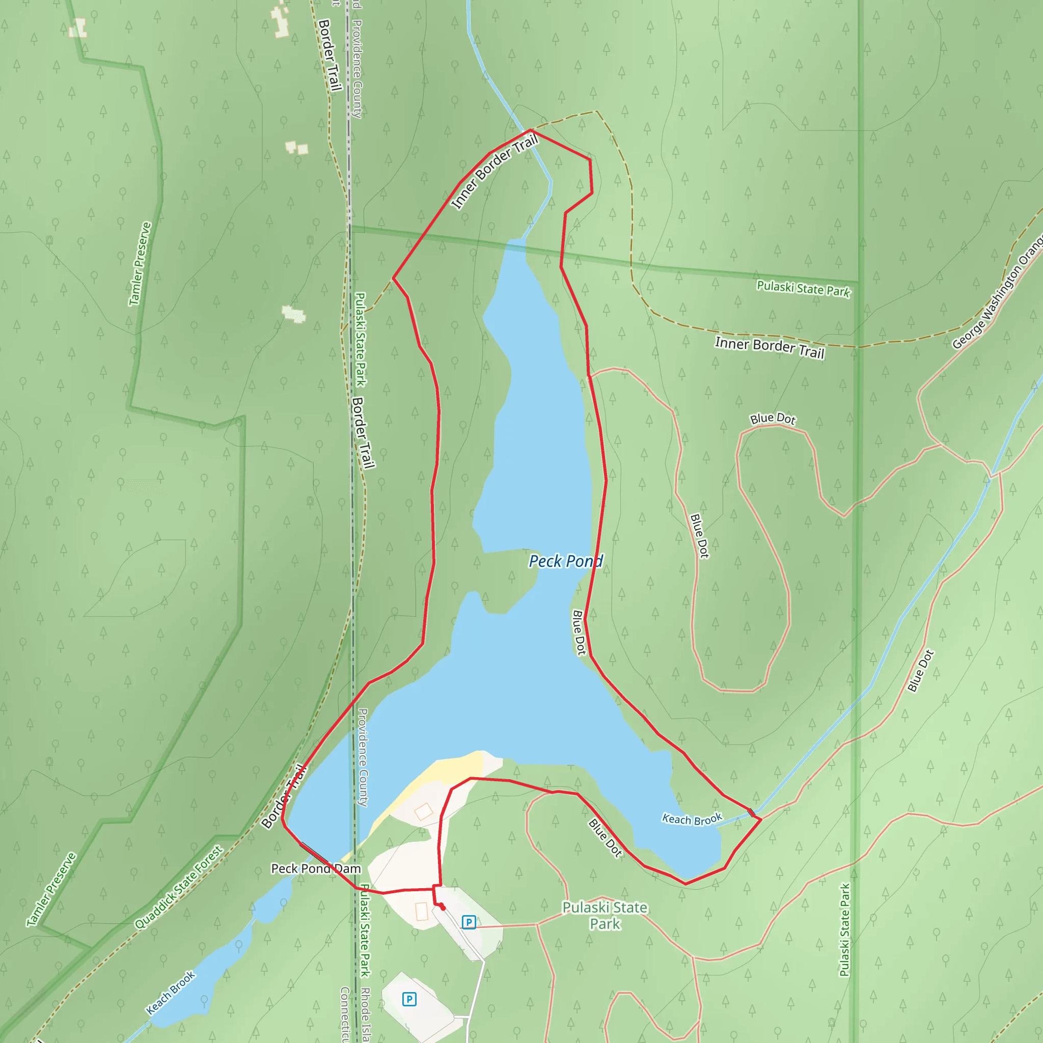 Peck Pond Loop mobile static map