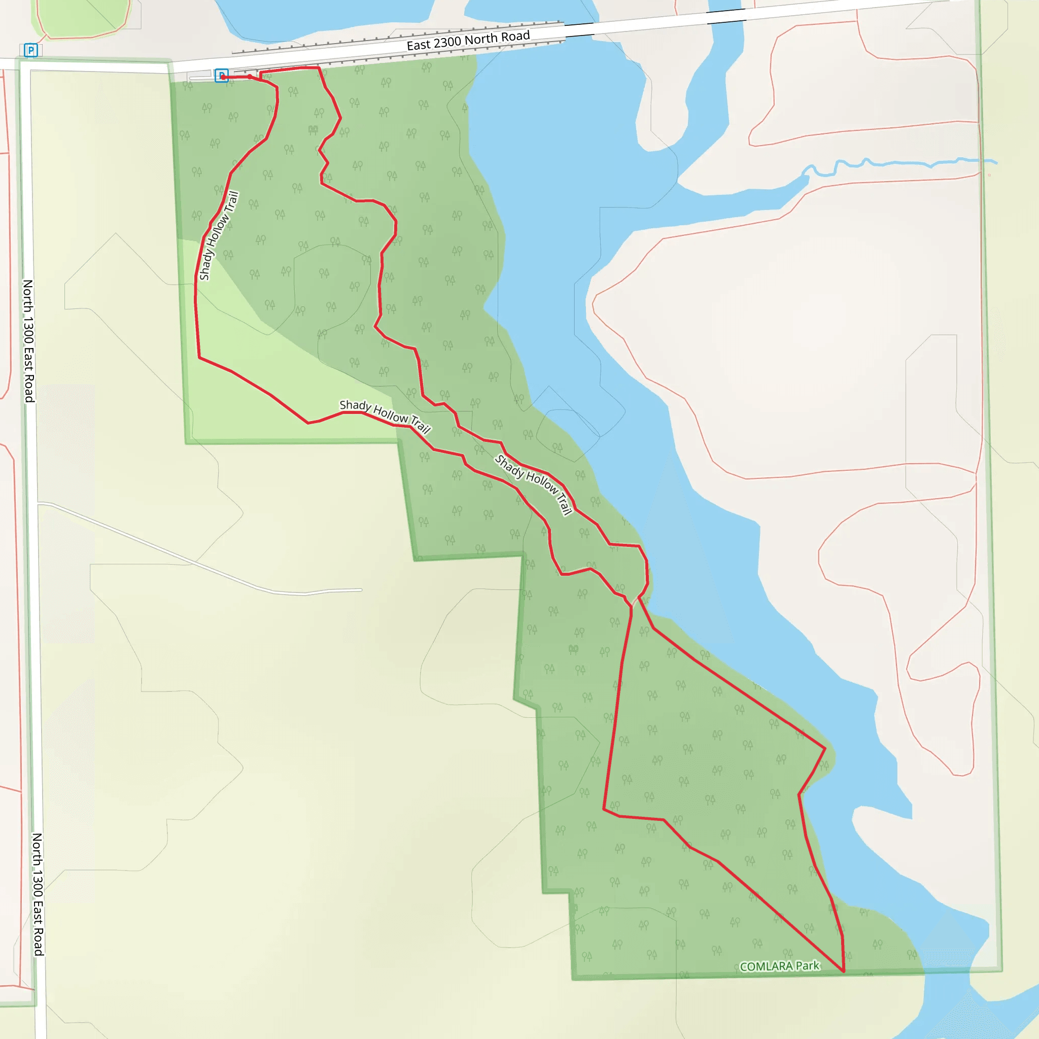 Shady Hollow Loop Trail mobile static map
