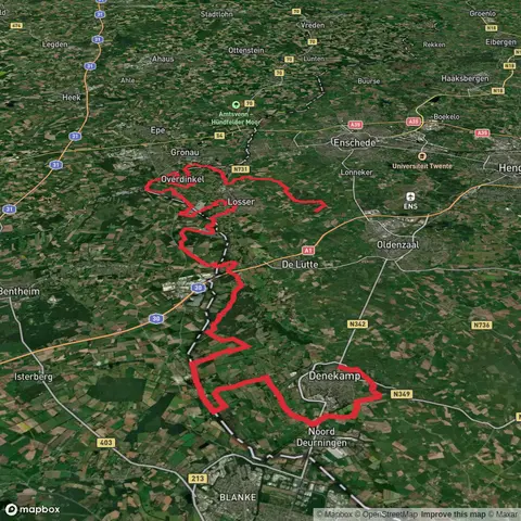 Denekamp to De Snippert via Grenzpfad and Drielandweg