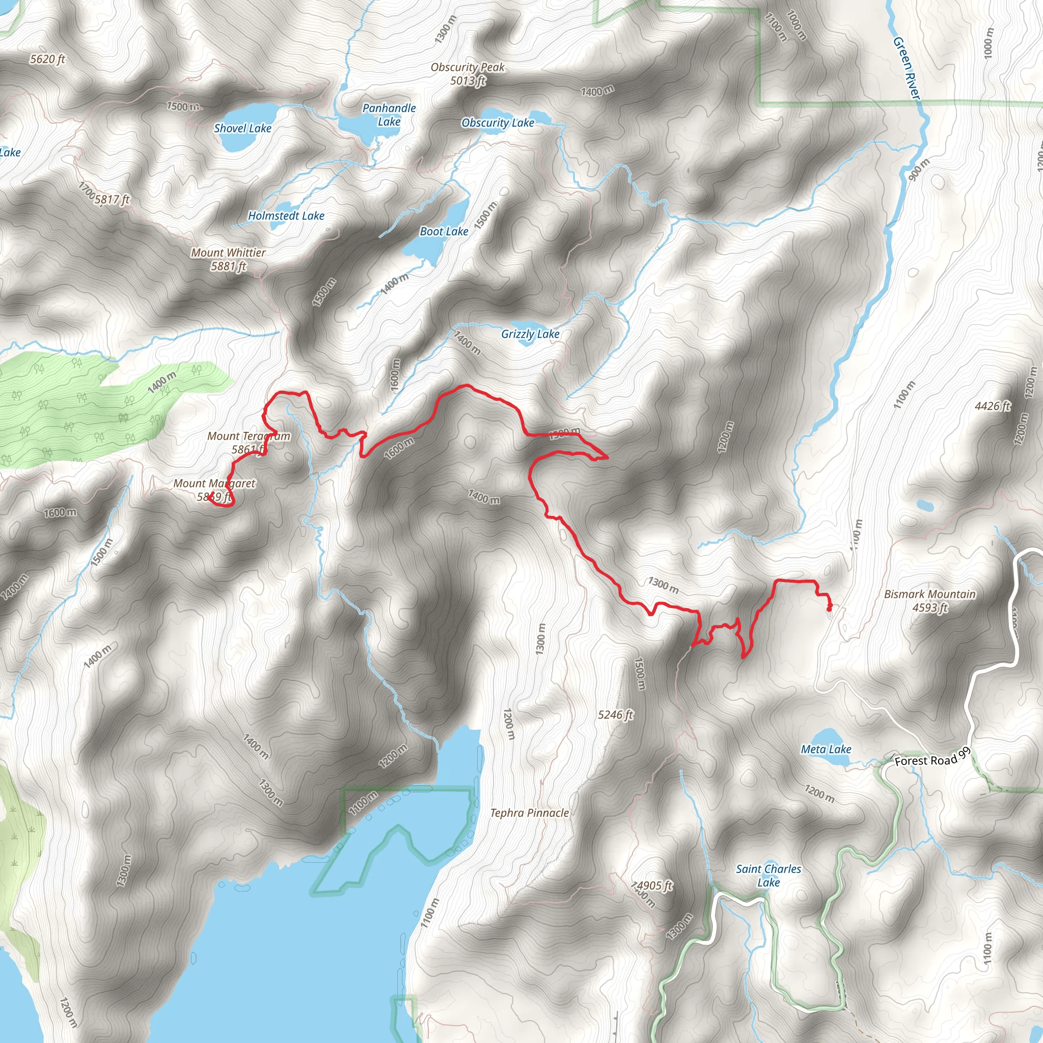 Mt Margaret Trail mobile static map