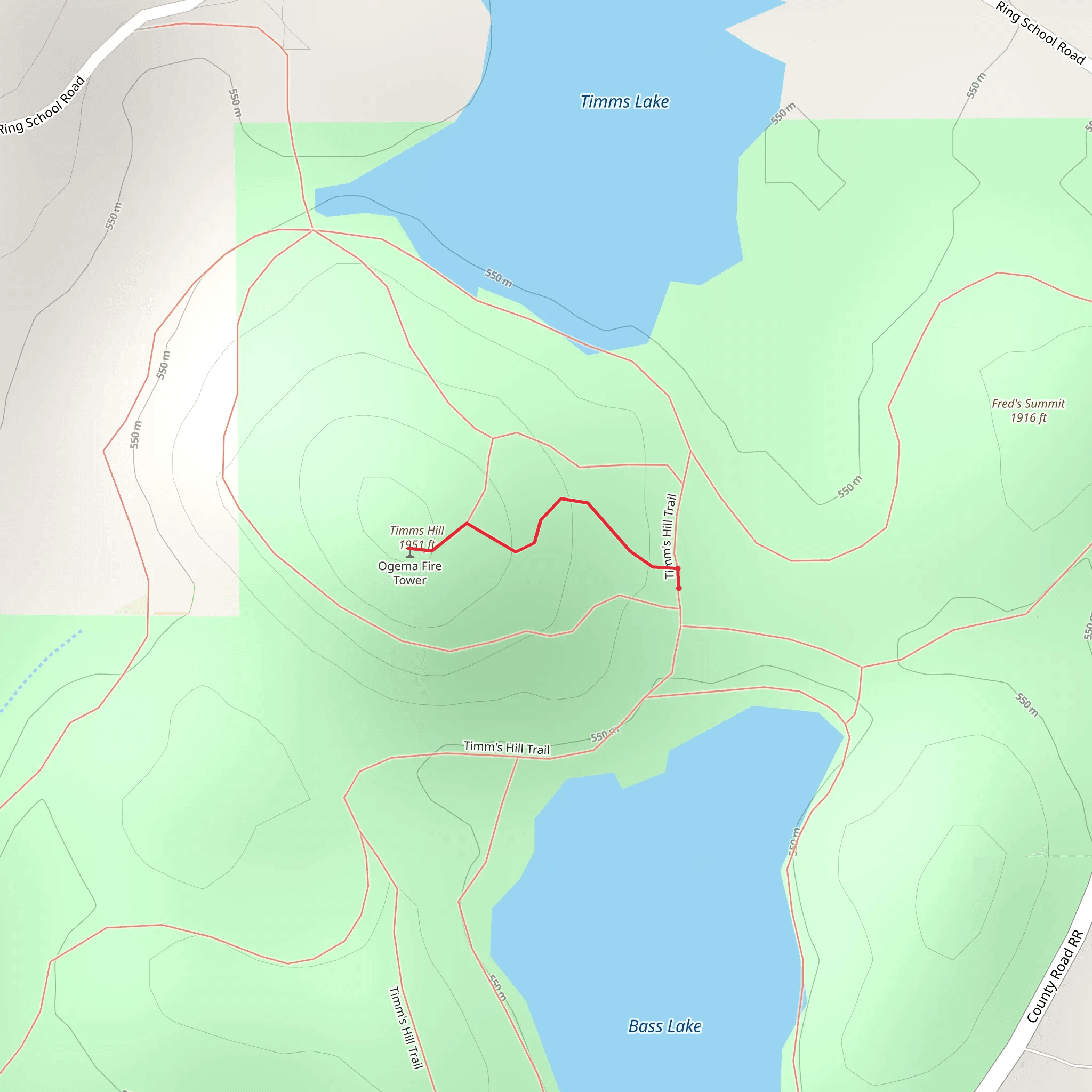 Timms Hill mobile static map
