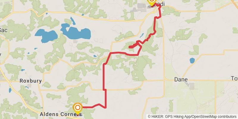 Ice Age National Scenic Trail stage 53 Map