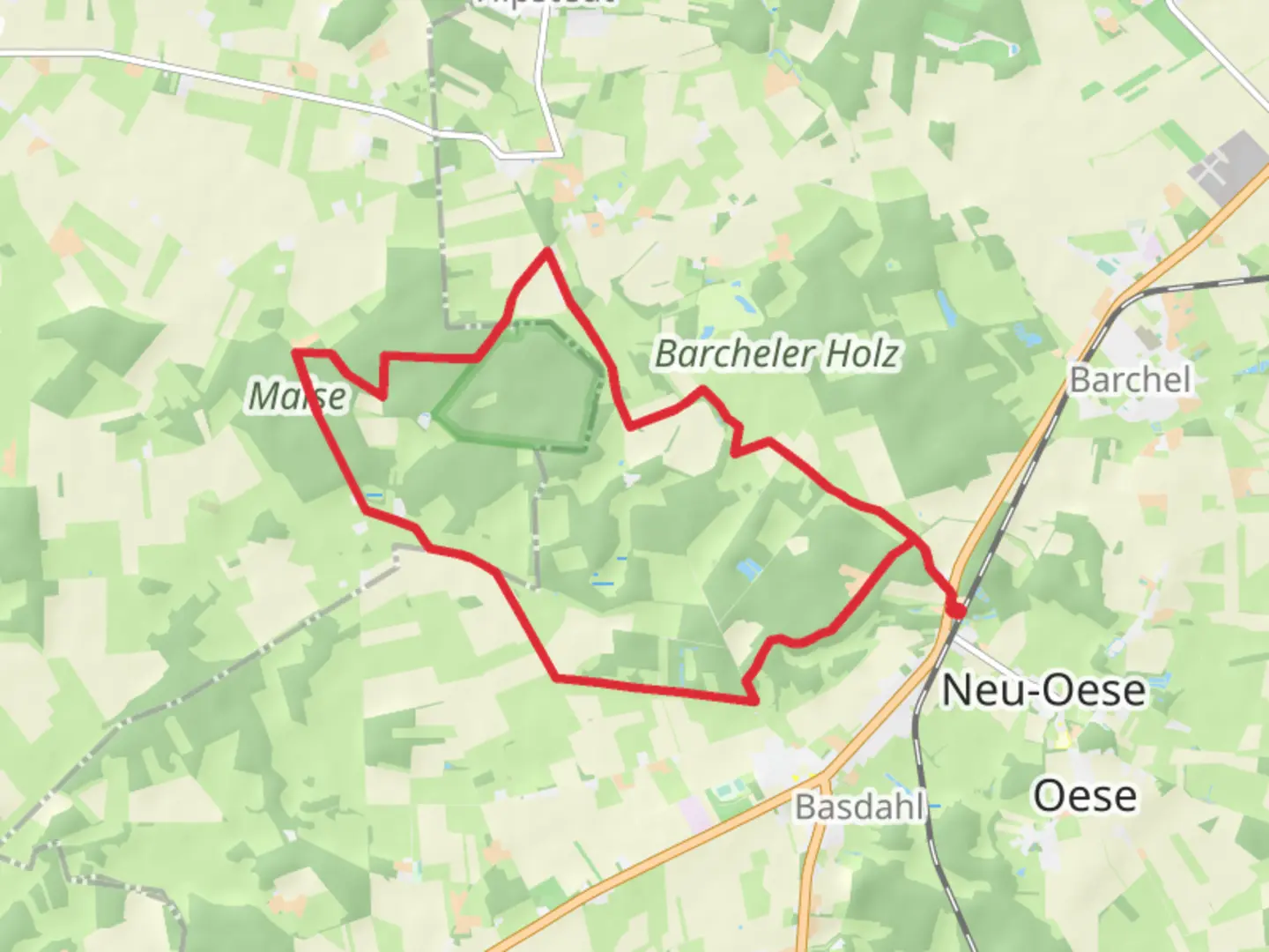 An image depicting the trail Nordpfad Hoelzerbruch-Malse and its surrounding area.
