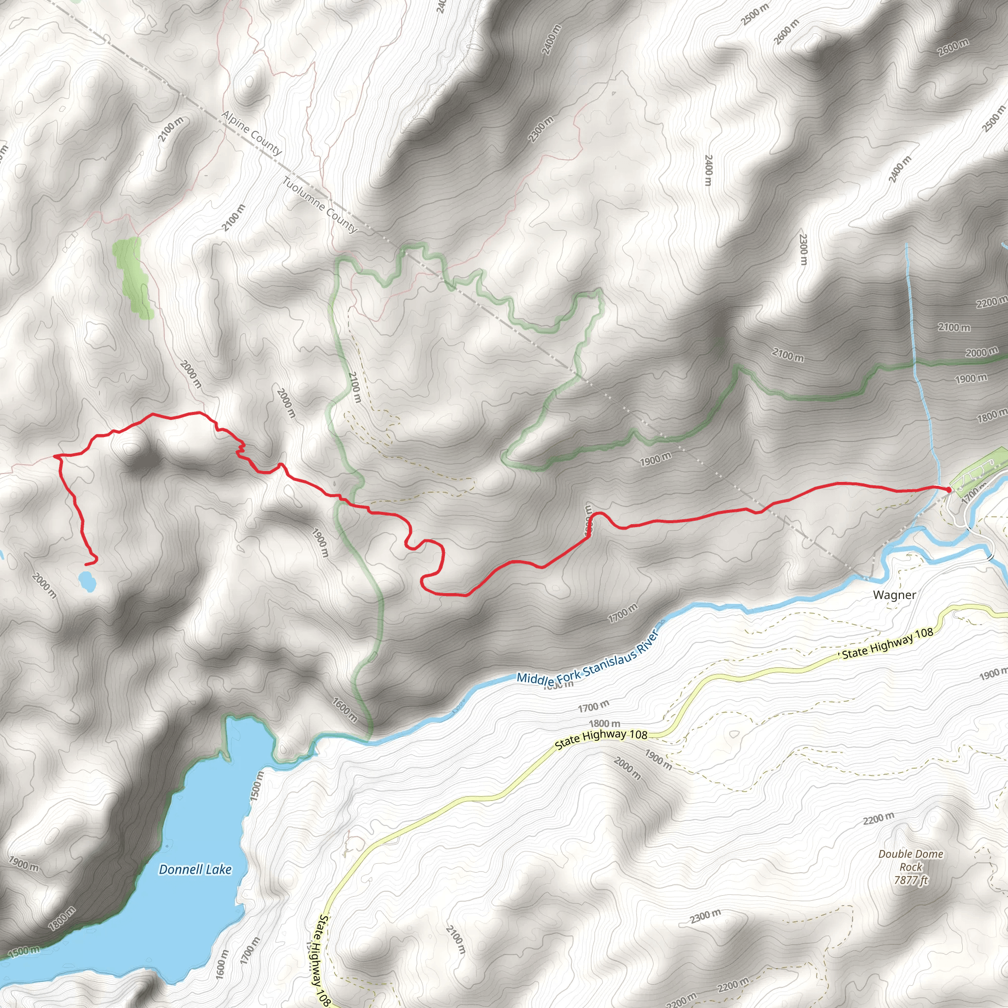 Burgson Lake Trail mobile static map