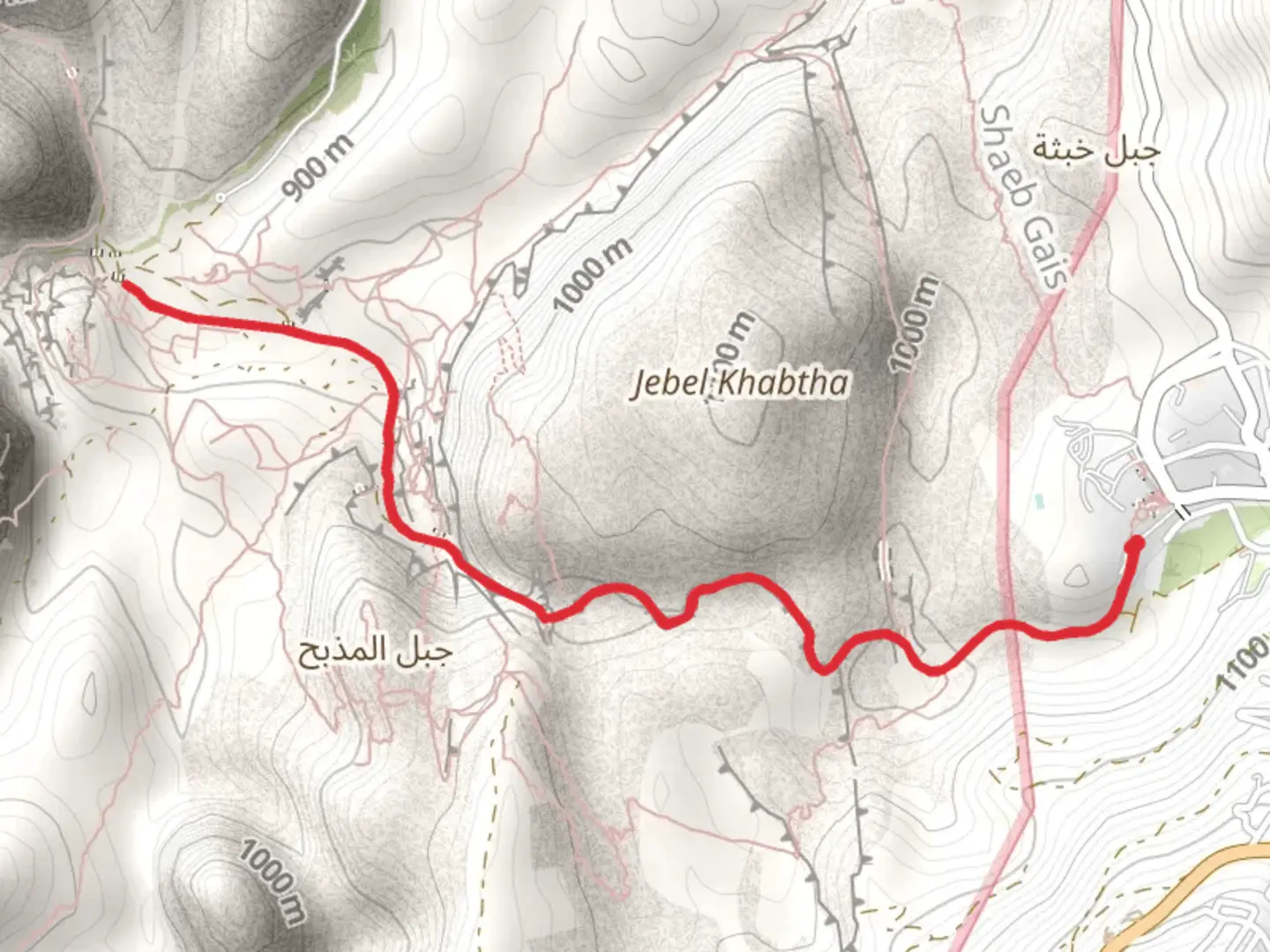 An image depicting the trail Petra to Royal Market Walk and its surrounding area.