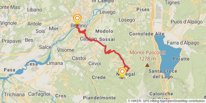 Dream Path - Traumpfad - Munich to Venice stage 29 Map