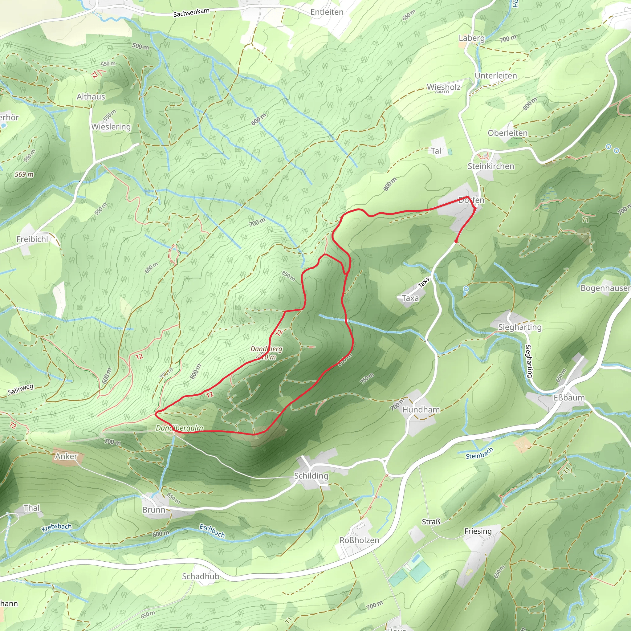 Dandlberg Loop via Dandlbergweg mobile static map
