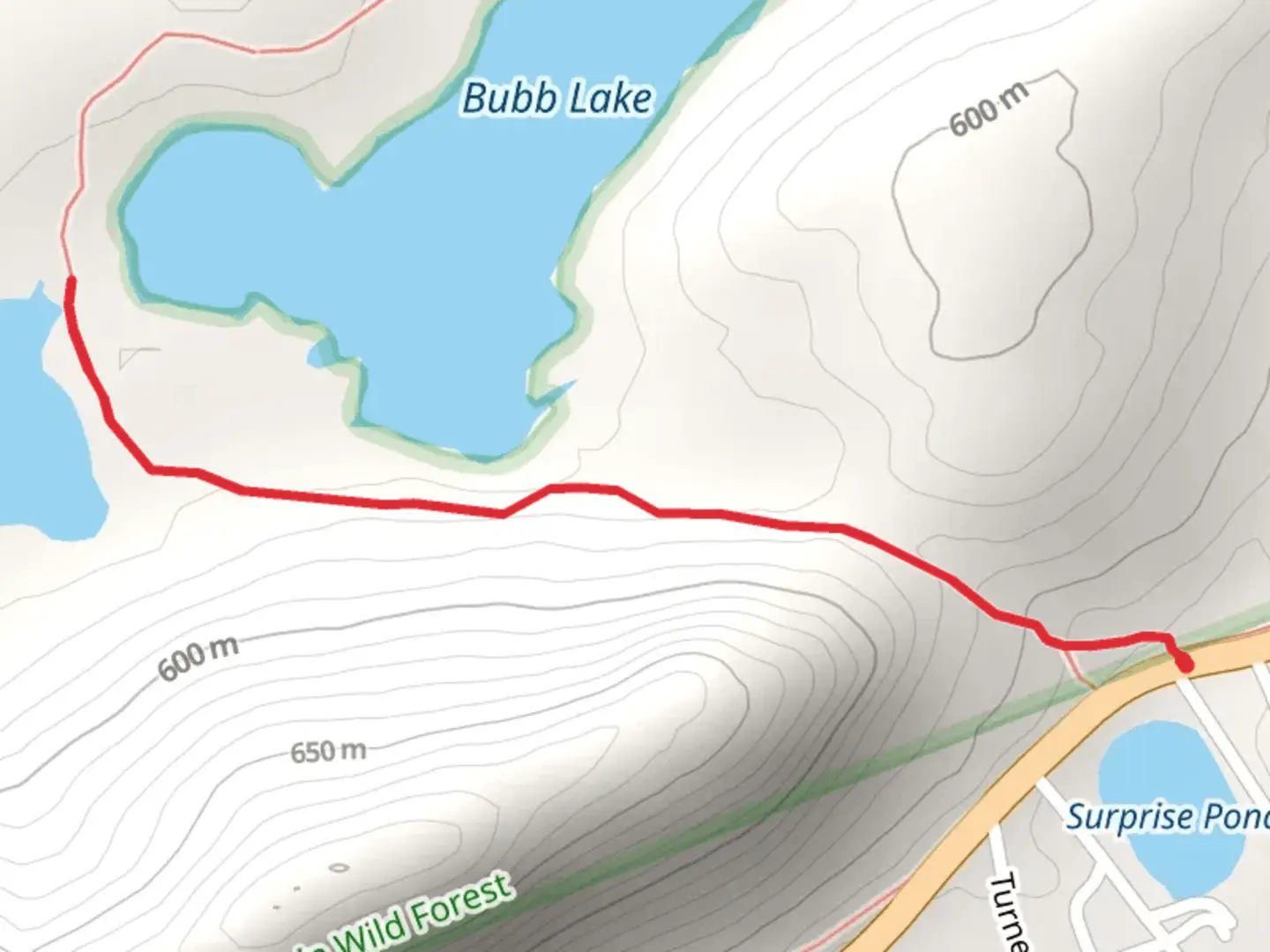 An image depicting the trail Sis Lake and Bubb Lake Trail and its surrounding area.