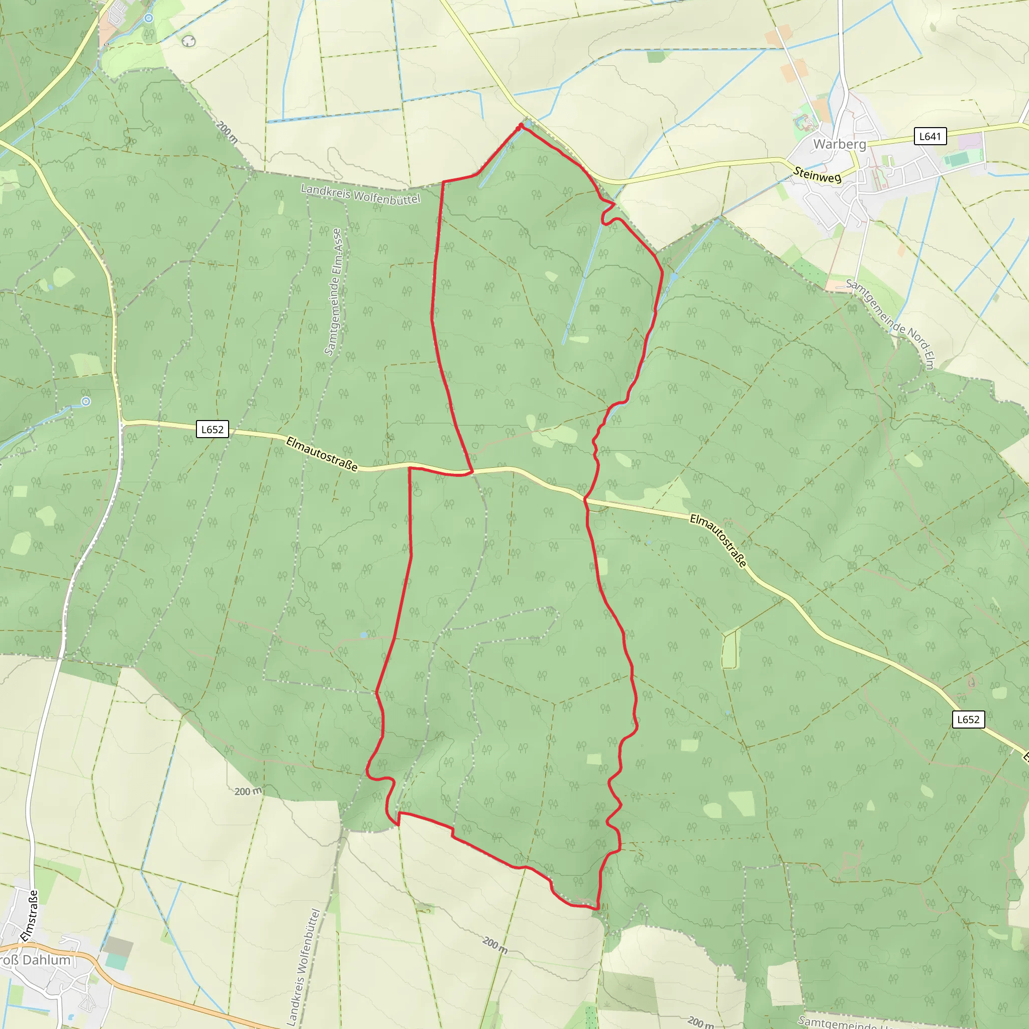 Elm Rundwandweweg Loop mobile static map