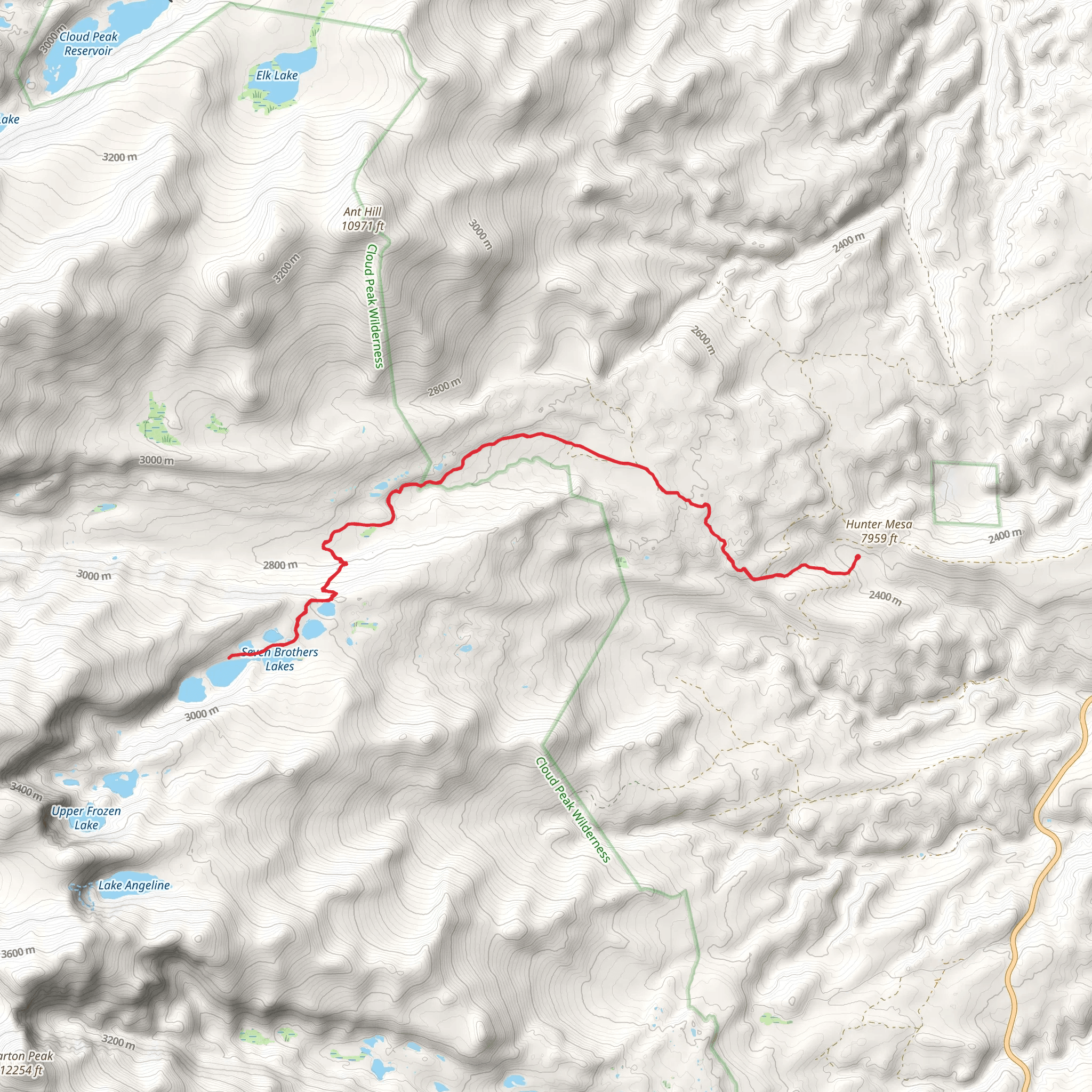Soldier Park Trail and Seven Brothers Trail mobile static map