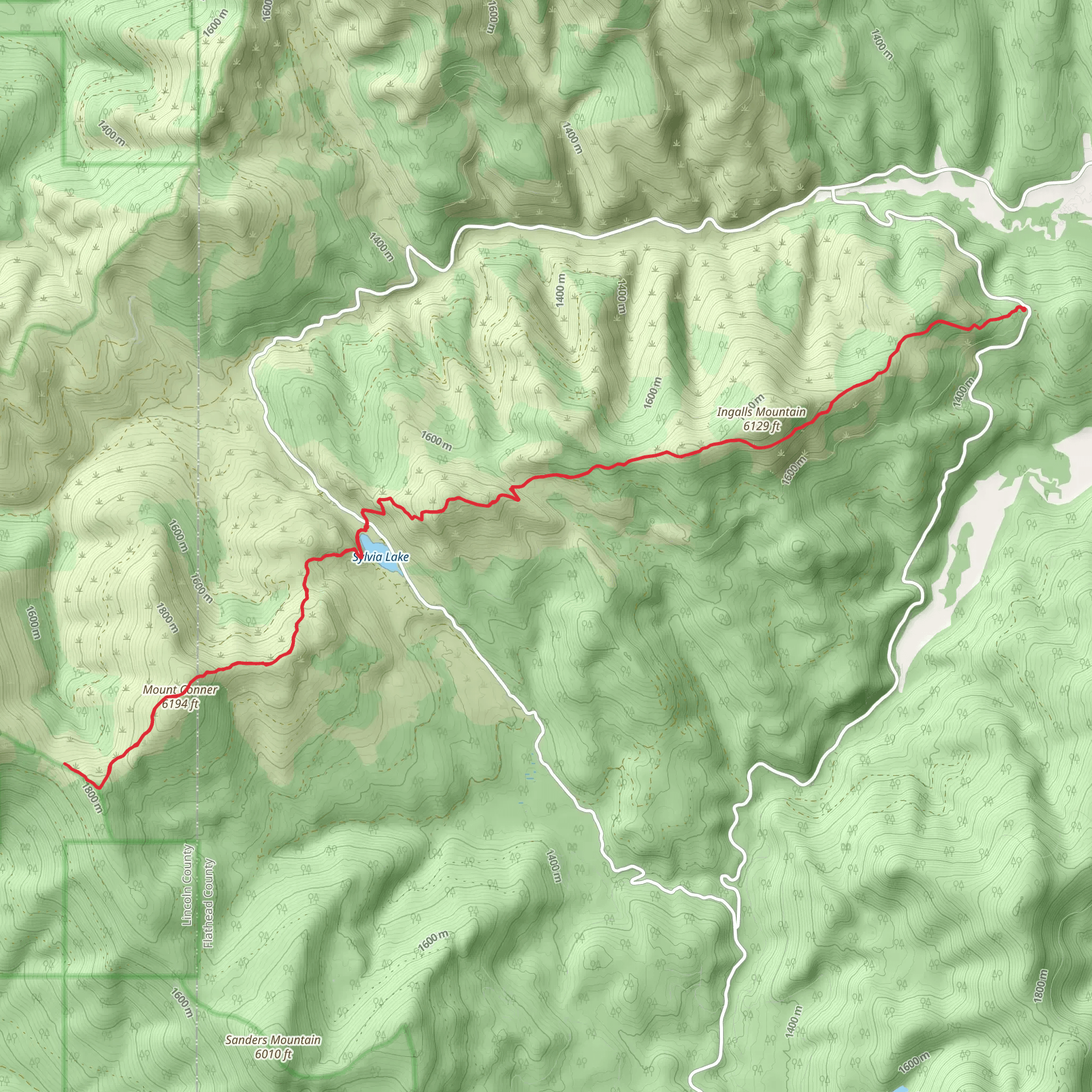Ingalls - Mount Conner Trail mobile static map