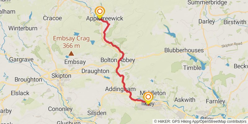 Carlisle to Cat and Fiddle Walk stage 32 Map